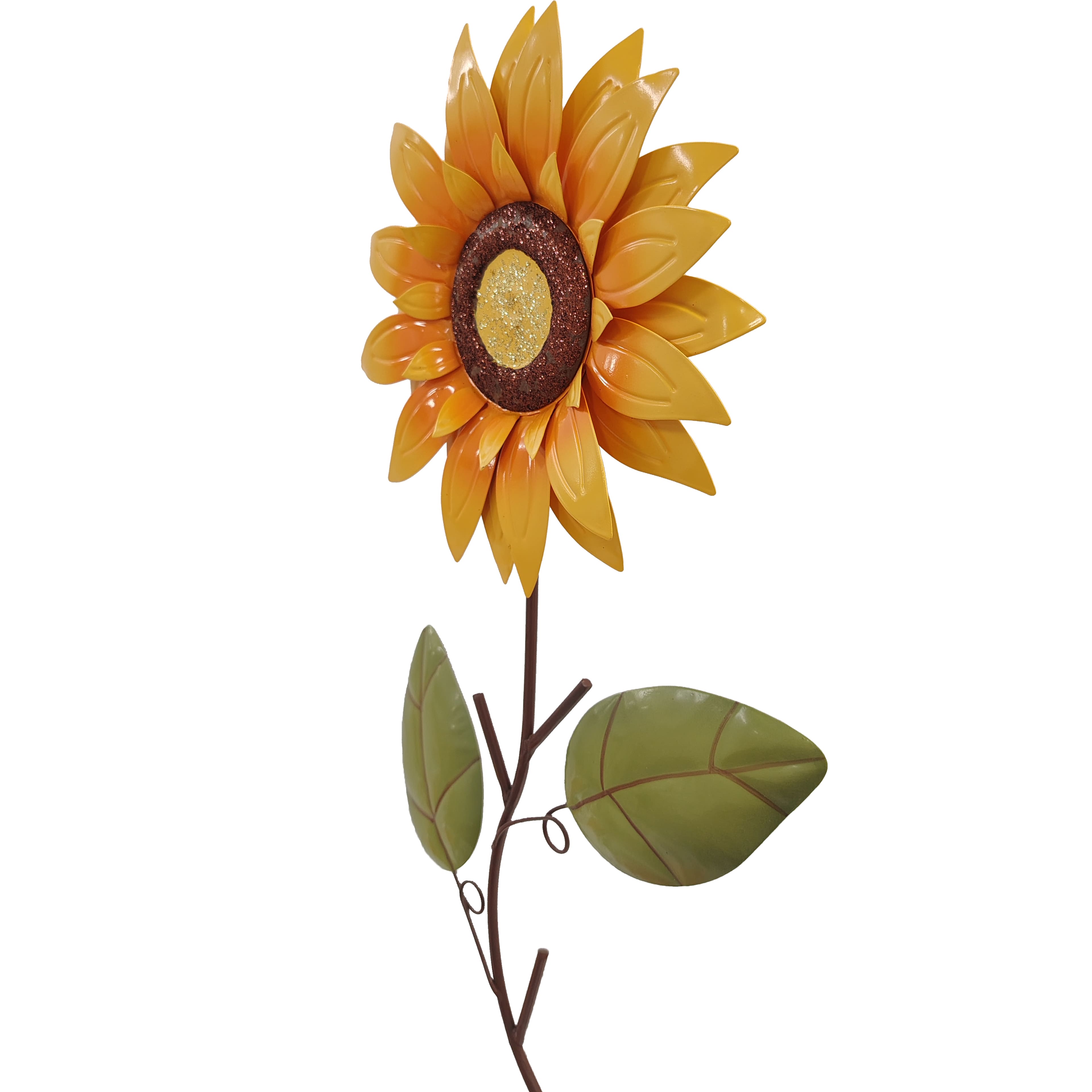 26" Yellow Metal Flower Yard Stake by Ashland®