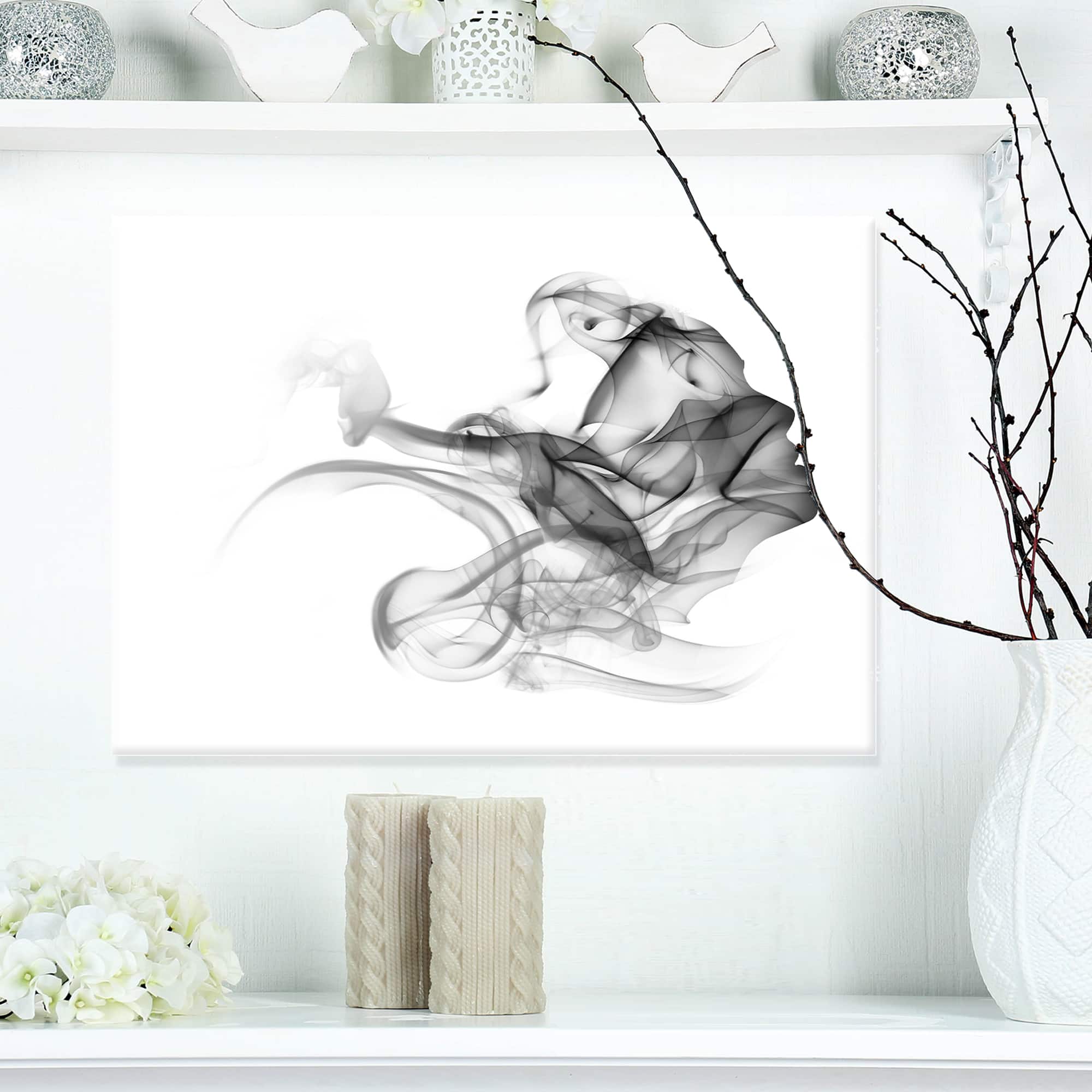 Designart - Woman and Smoke Double Exposure