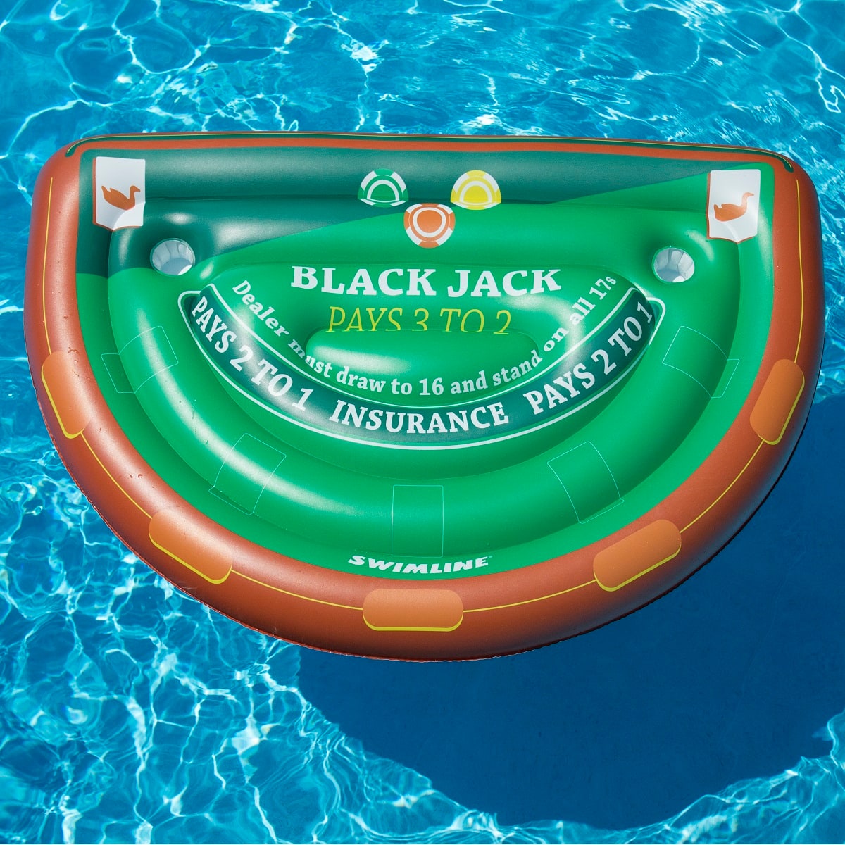 Swimline 60" Inflatable Blackjack Table Game with Water Proof Cards