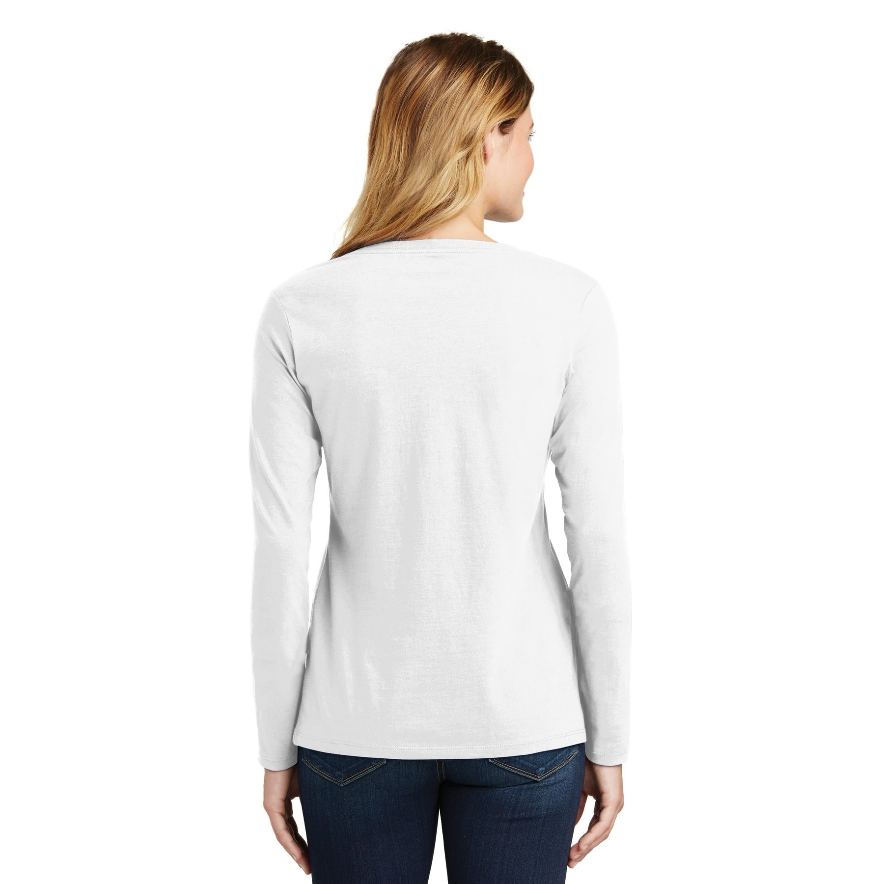Port & Company® Fan Favorite™ Ladies Long Sleeve V-Neck T-Shirt