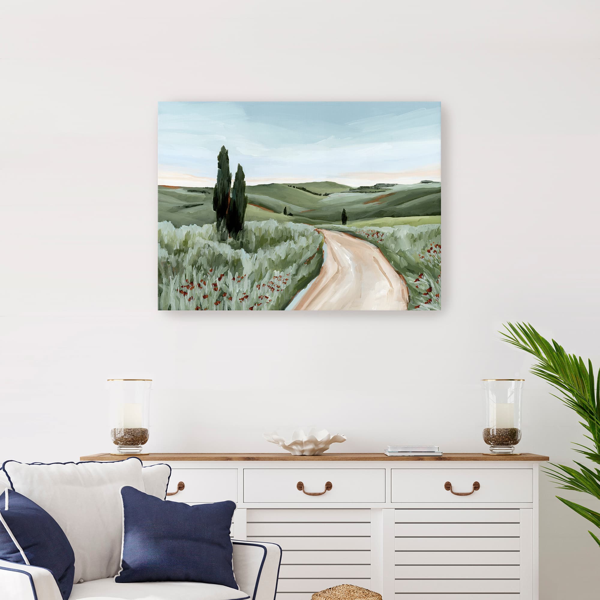 Lumaprints Tuscan Trail Italy Country Canvas Giclée Art