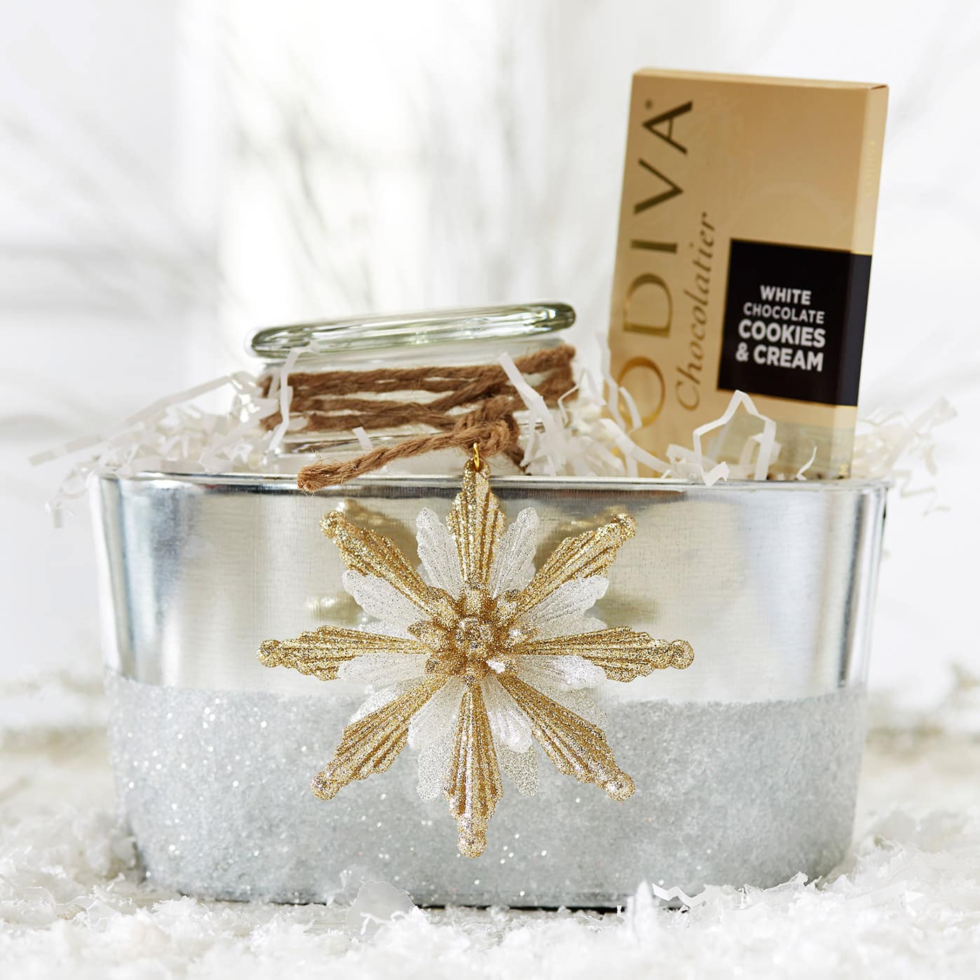 Frost Glittered Galvanized Bucket | Projects | Michaels