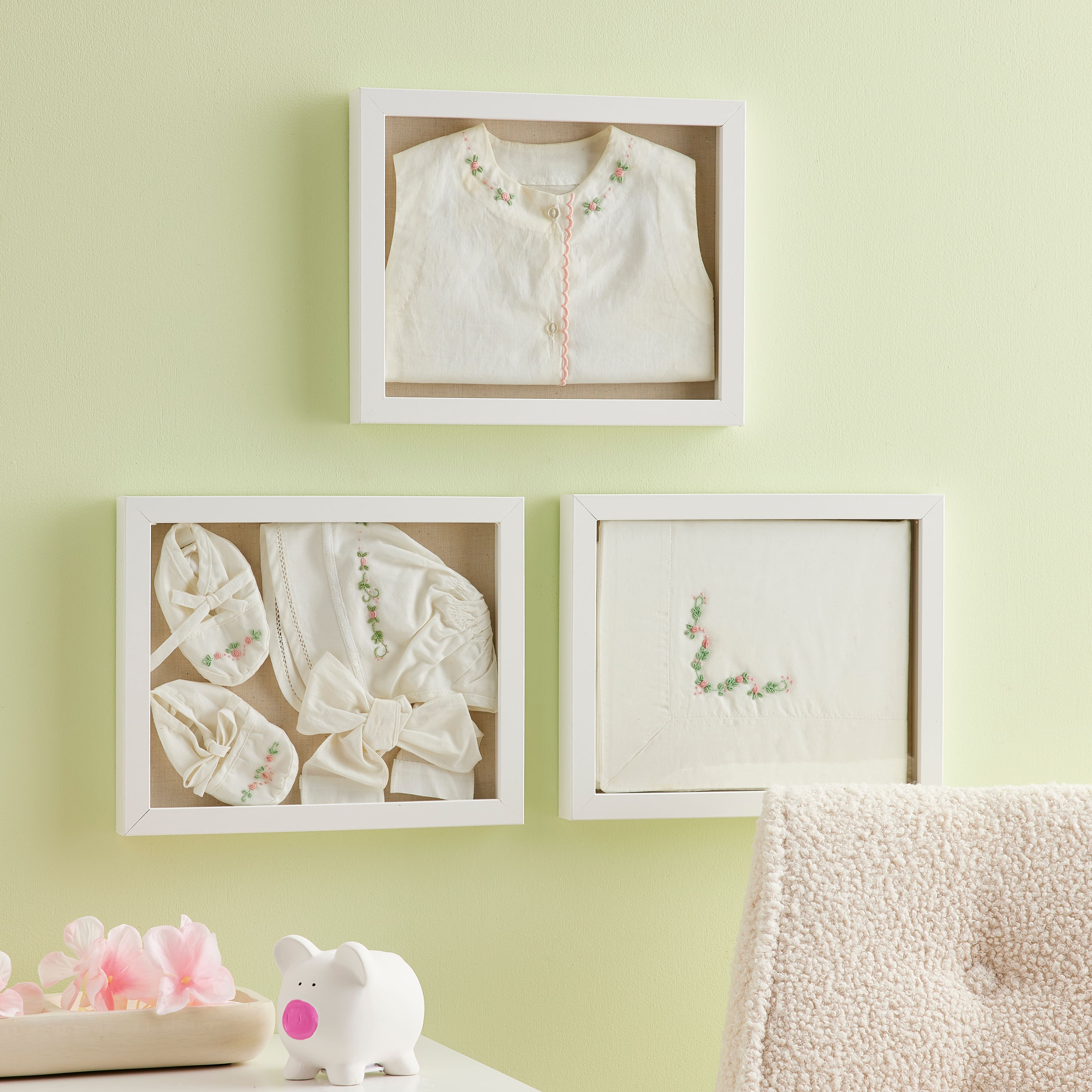 3 Pack Fundamentals 8" x 10" White Shadow Boxes by Studio Décor®