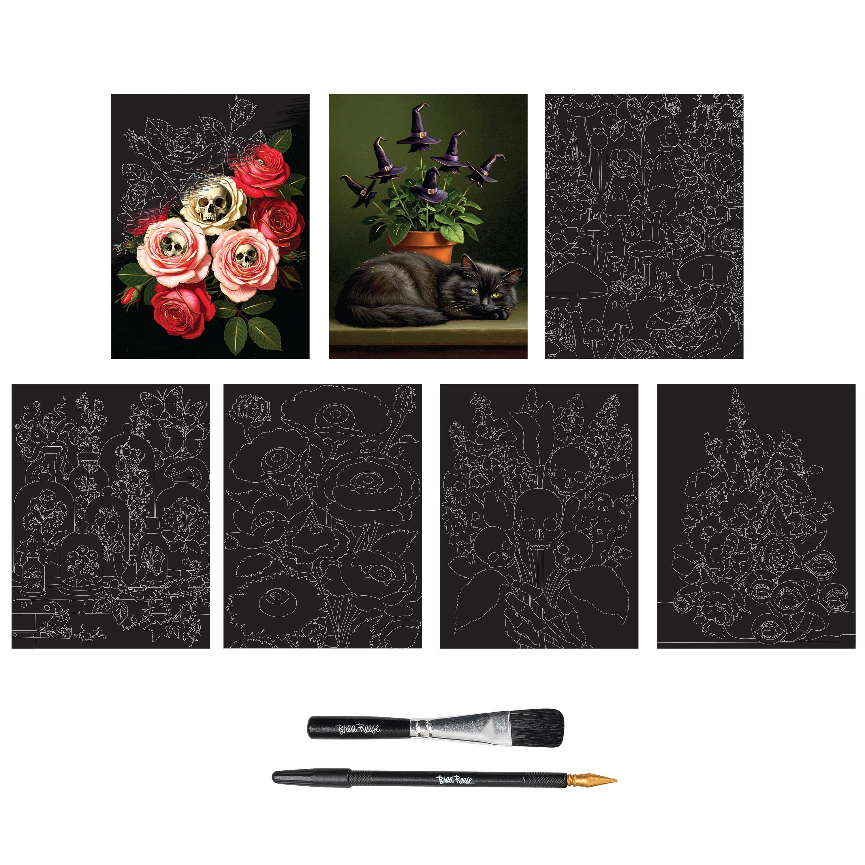Brea Reese® 6" x 8" Witch Garden Scratch Art Paper Pad