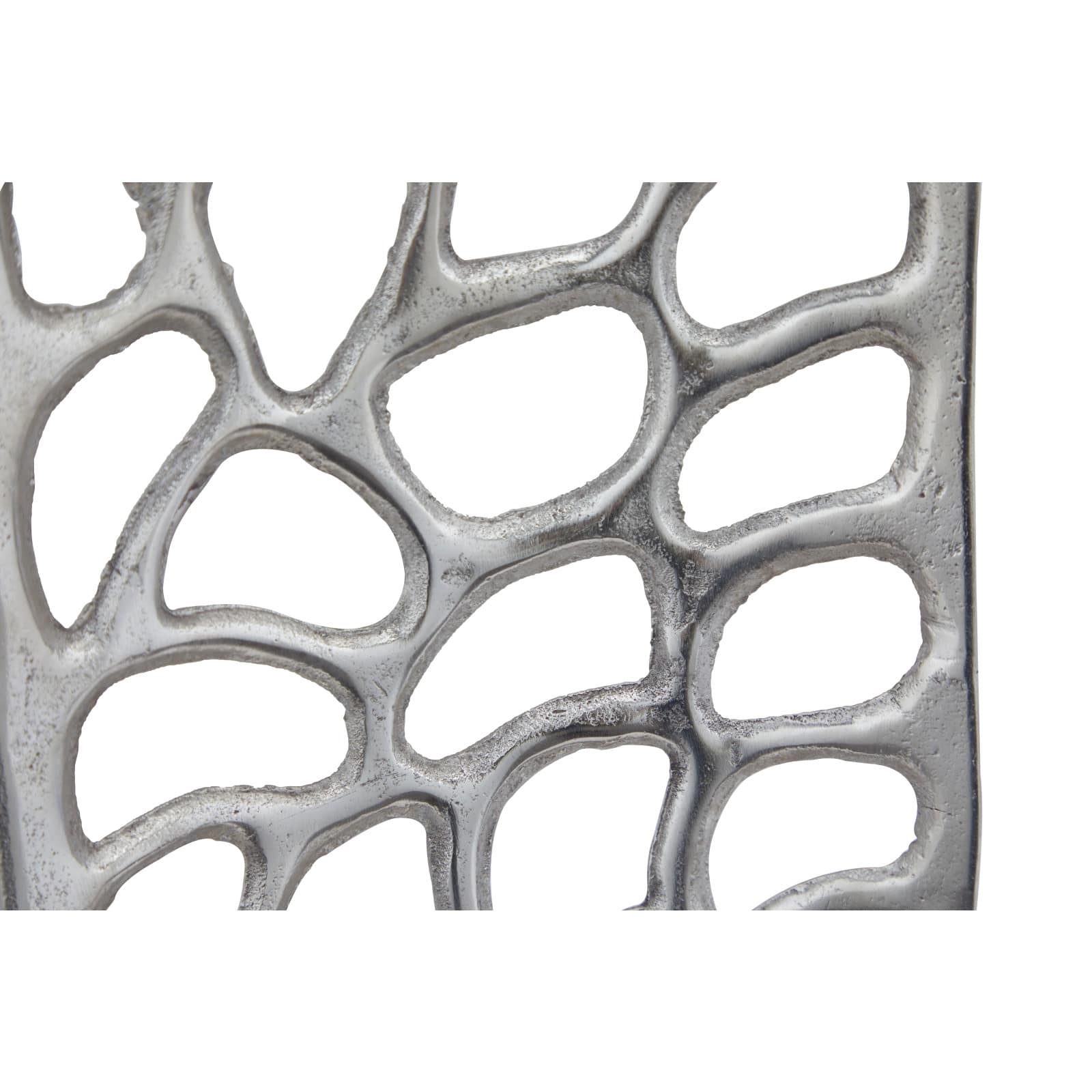 Silver Aluminum Modern Abstract Rectangle Wall Décor Set