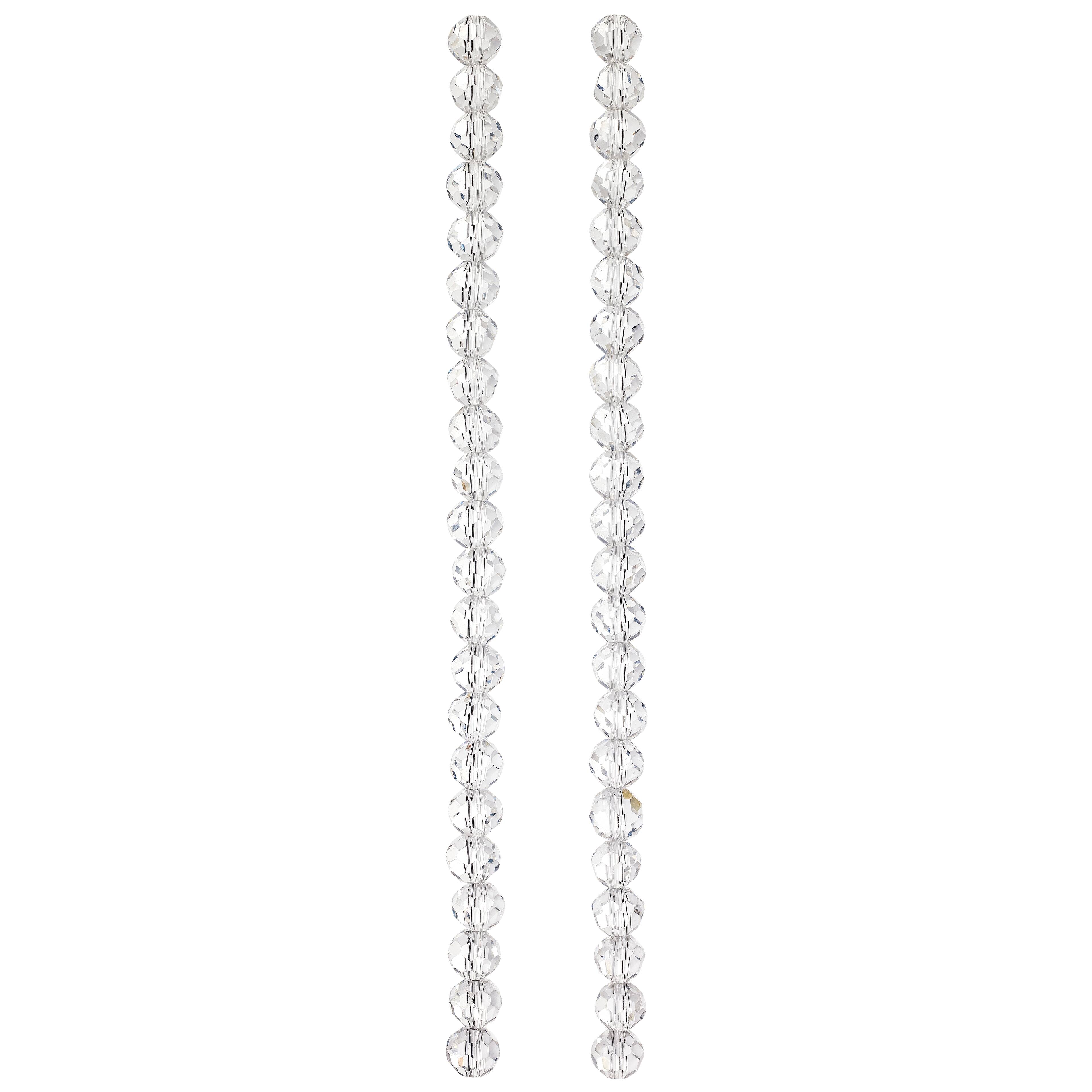 9 Pack: Crystal Glass Faceted Round Beads, 8mm by Bead Landing™