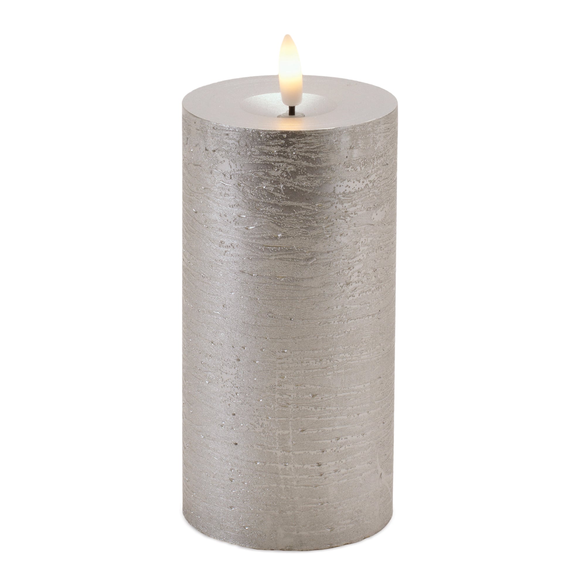 Melrose Metallic Silver FIA WICK LED Candles