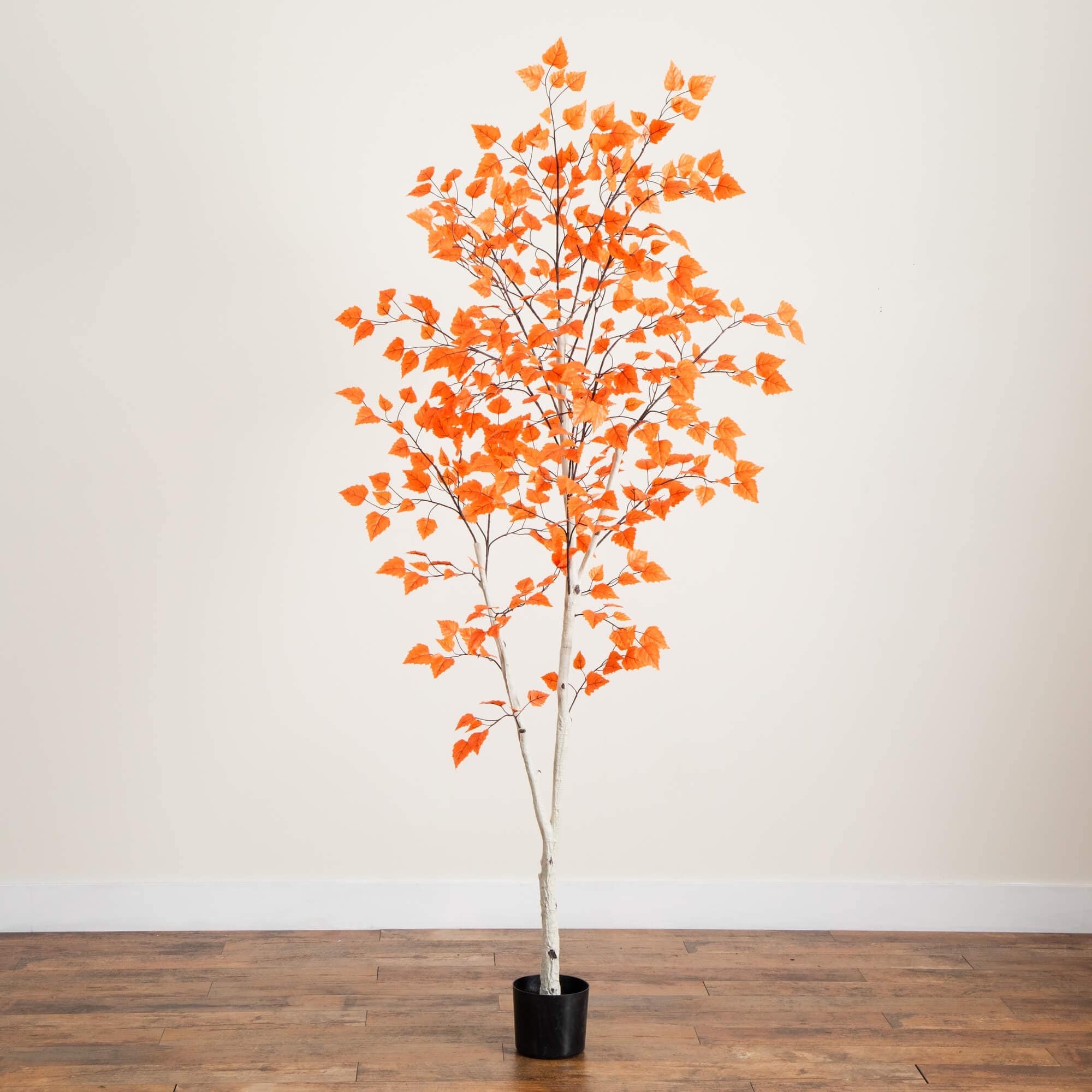 7ft. Autumn Paper Birch Artificial Fall Tree
