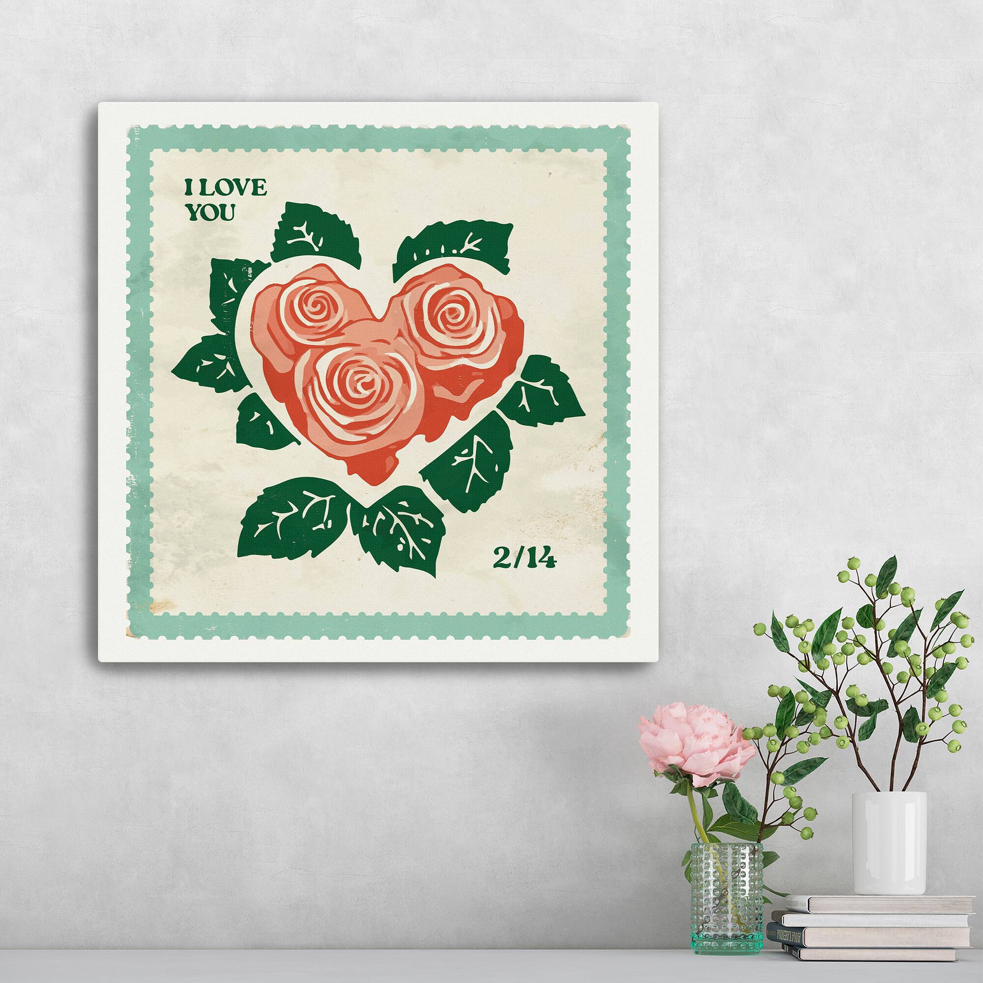 Love Stamp Canvas Giclée Art
