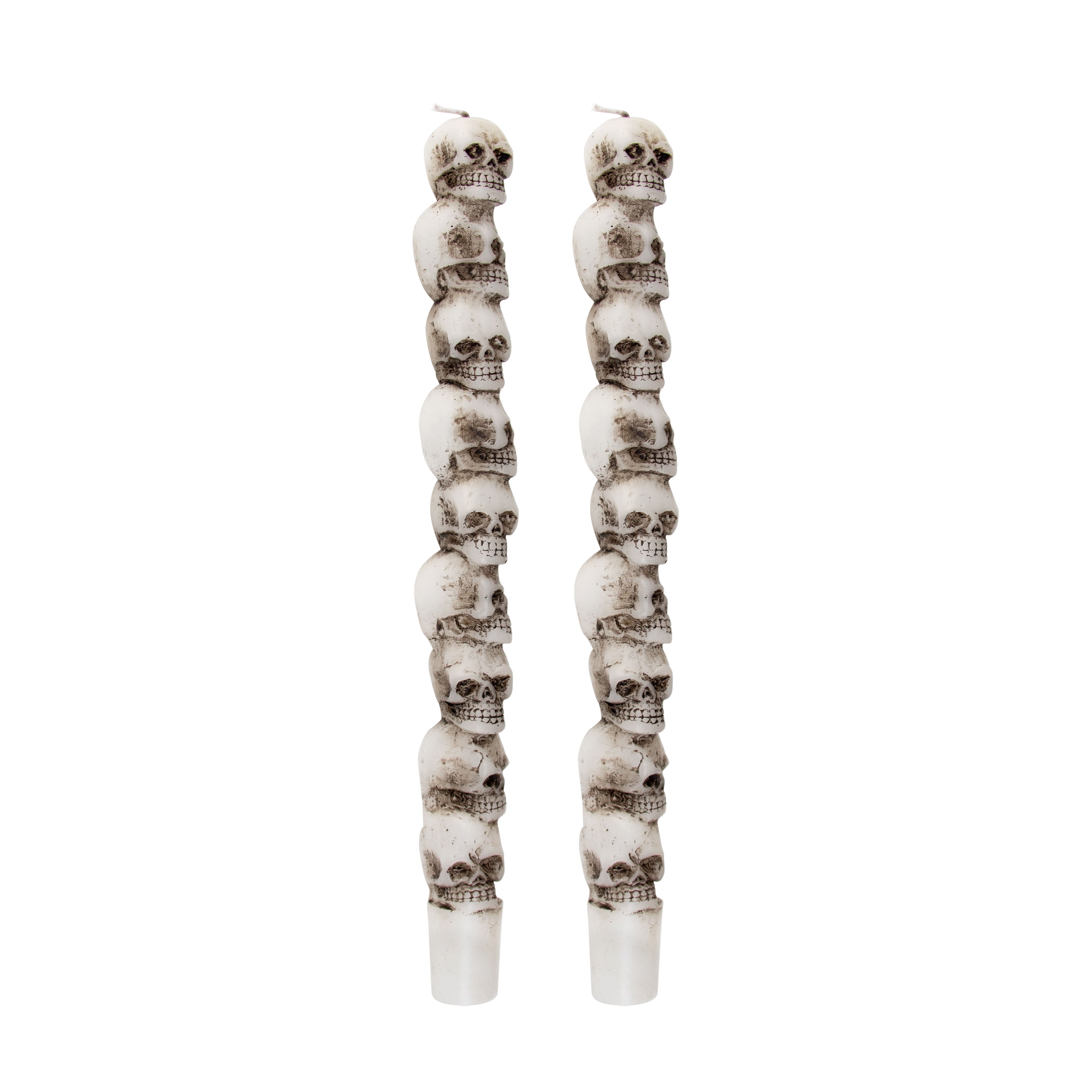 10" Stacked Skull Unscented Taper Candles, 2ct. by Ashland®