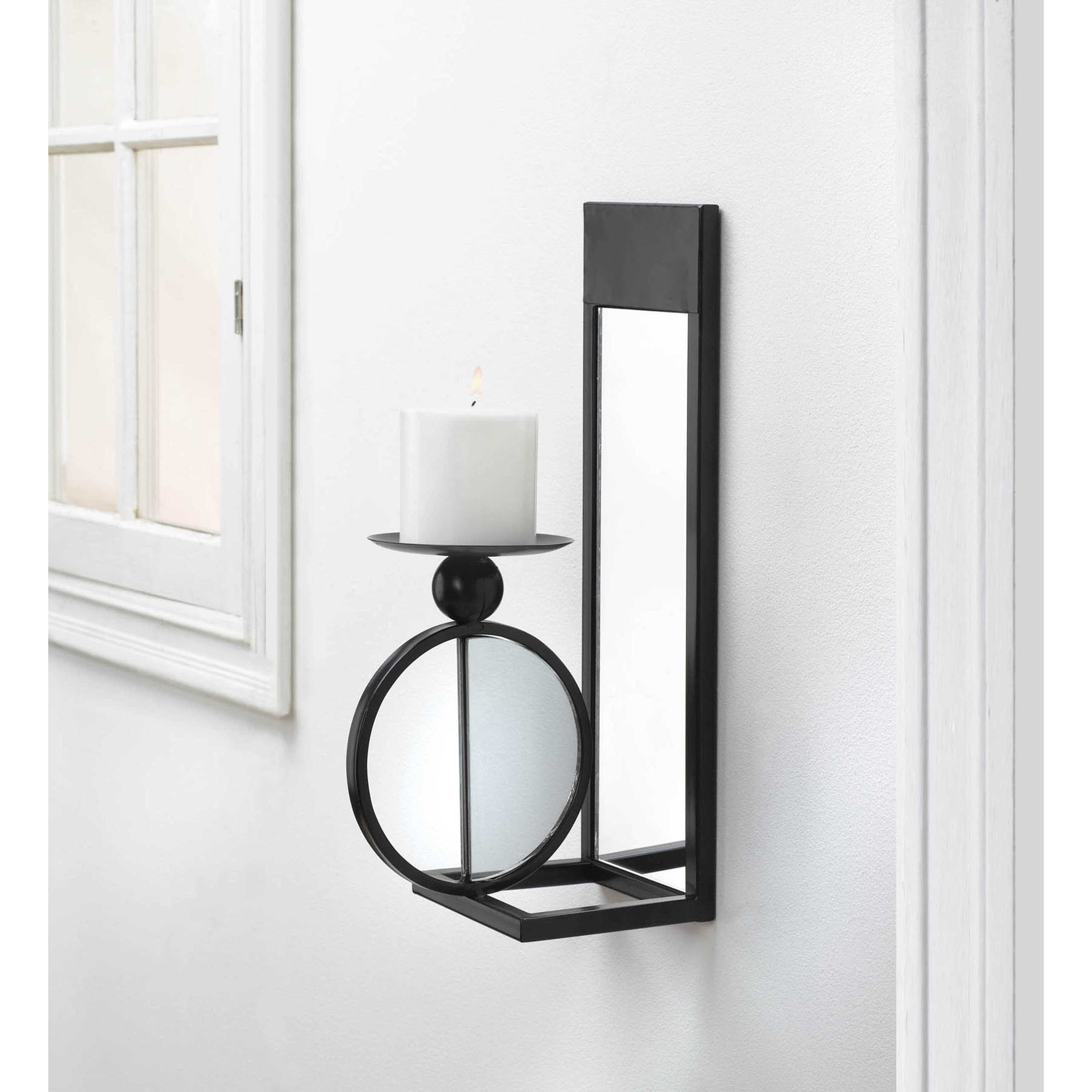 15.5" Mirrored Candle Wall Sconce