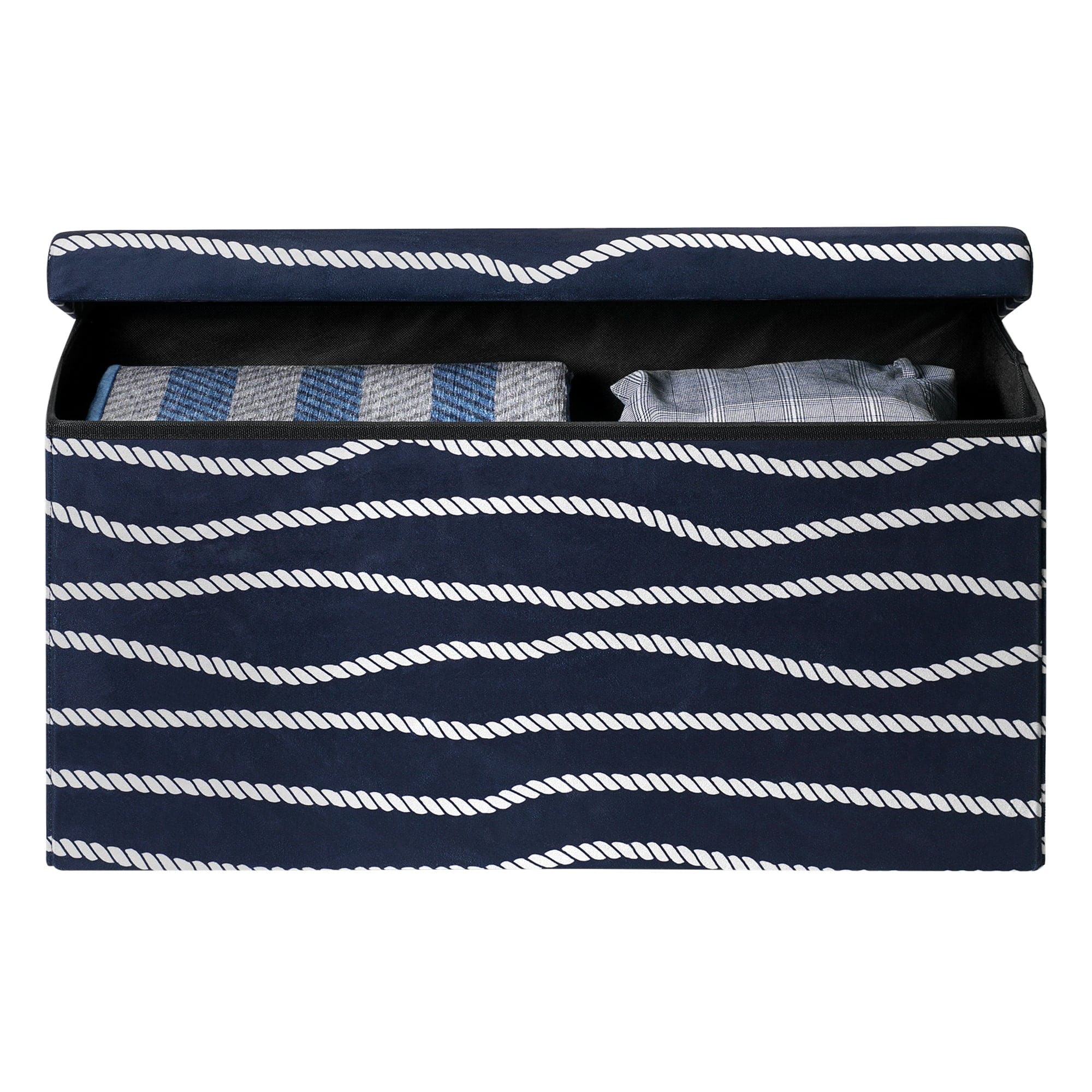 American Art Decor Treasure Trove Foldable Storage Stool - 29.92" x 14.96"