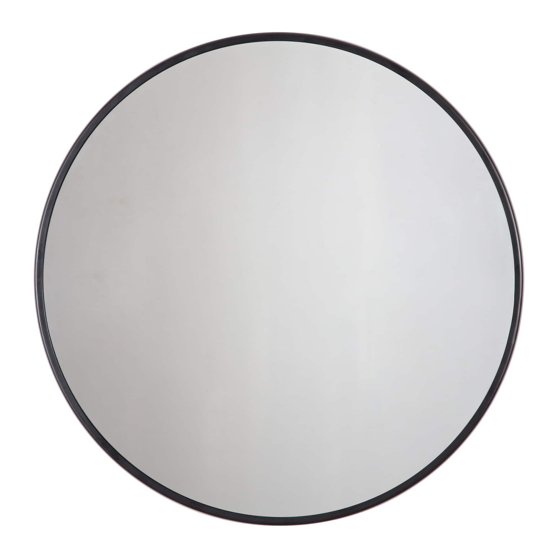 Habitat Adelina 30" Black Circular Wall Mirror