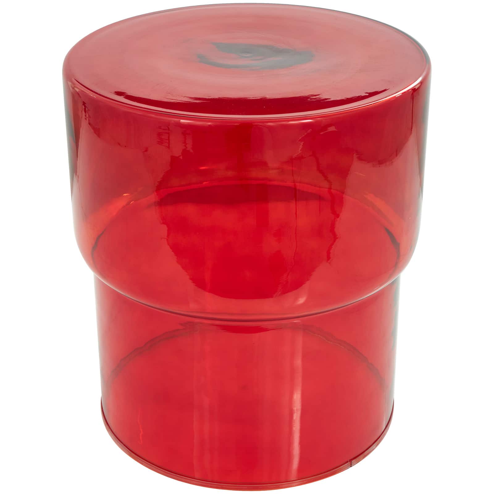 19" Glass Modern Accent Table