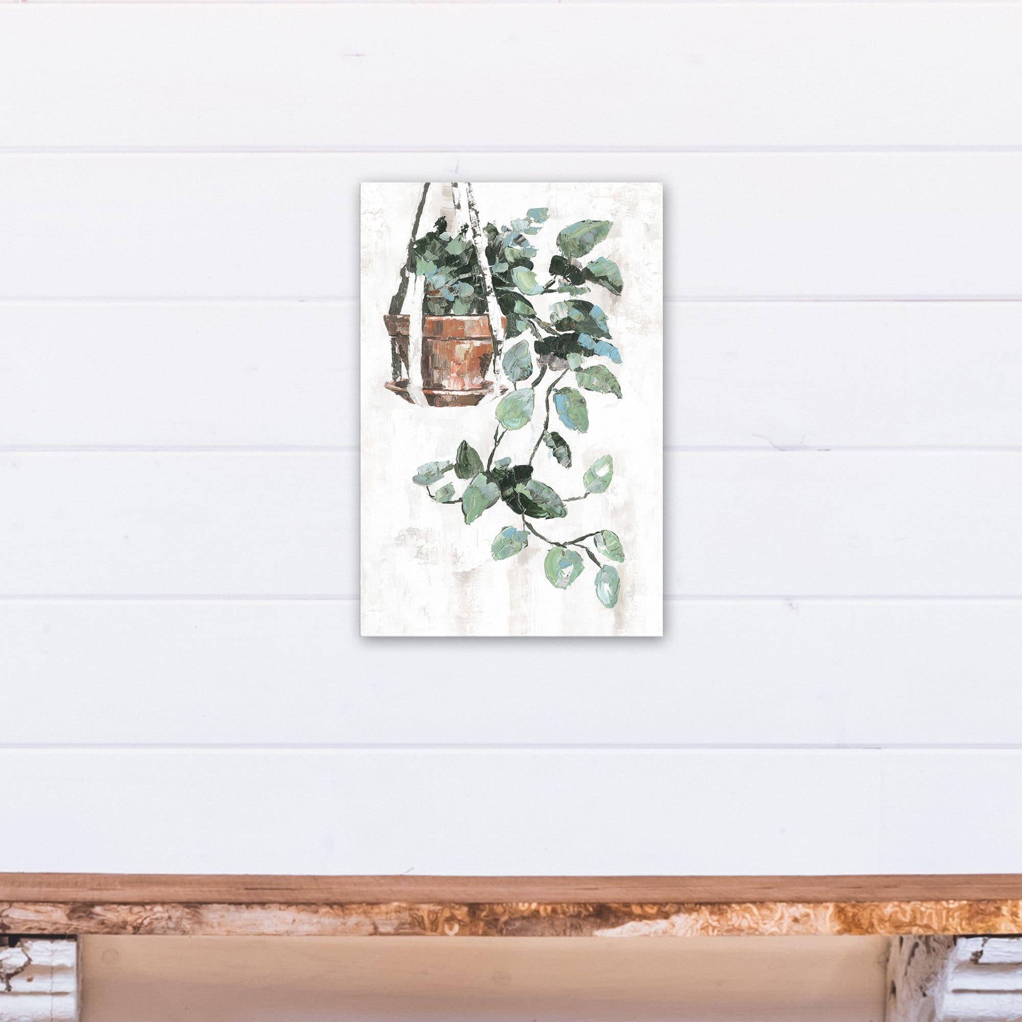 Painted Hanging Plant 12" x 18" Canvas Wall Art