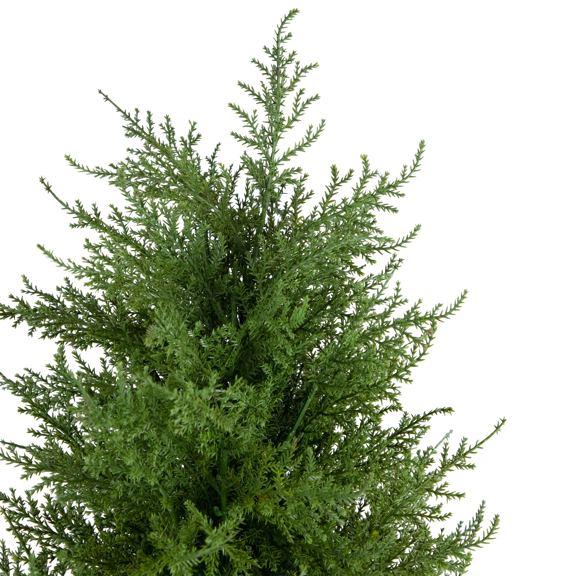 3ft. Unlit Artificial Cedar Pine Petite Arborvitae Tree in Round Pot