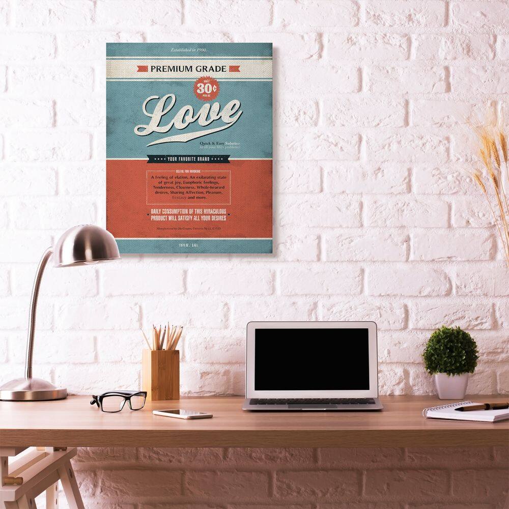Stupell Industries Premium Grade Love Canvas Wall Art