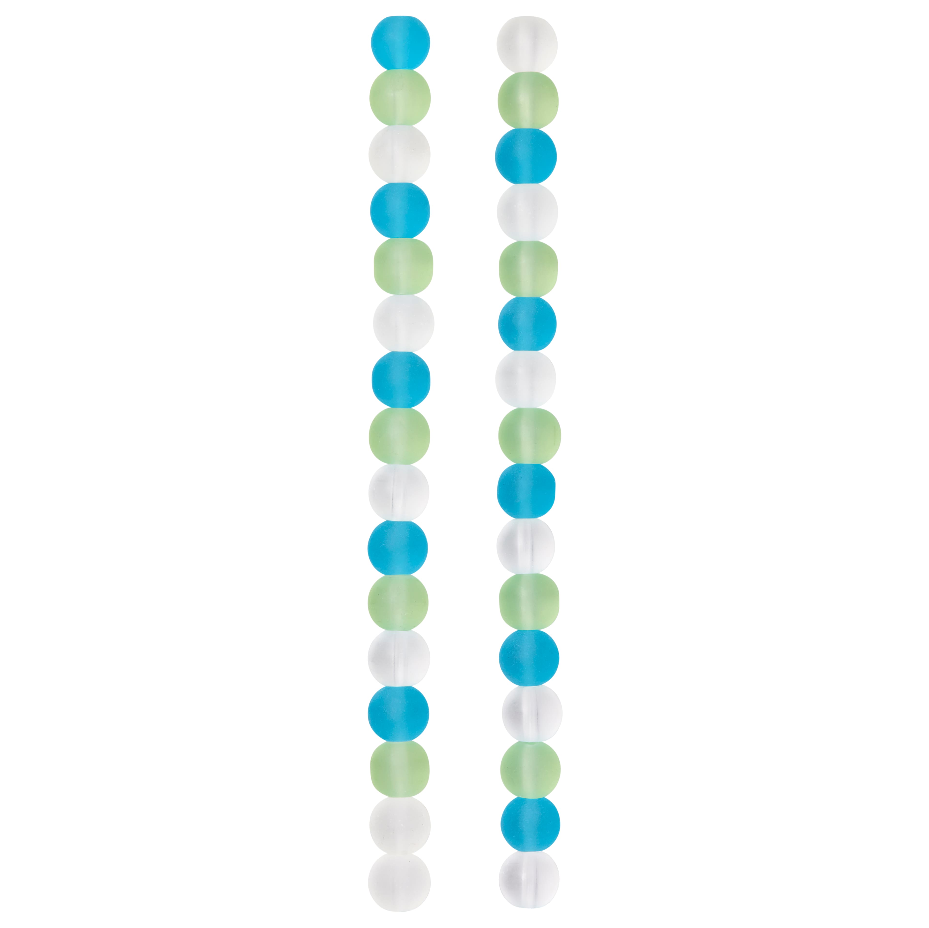 Matte Sea Mix Round Glass Beads, 8mm by Bead Landing™
