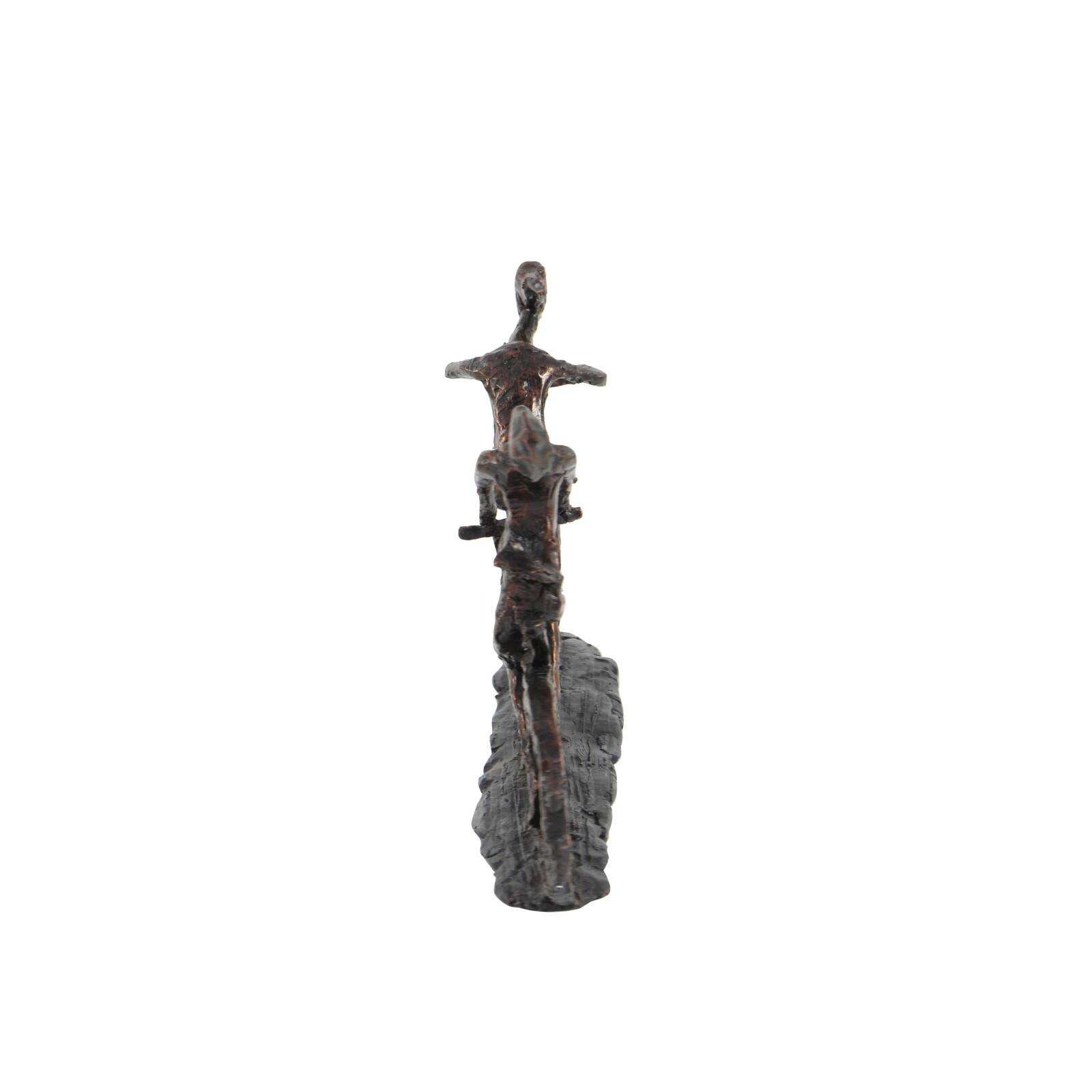 21" Brass Polystone Industrial Bicycle Sculpture