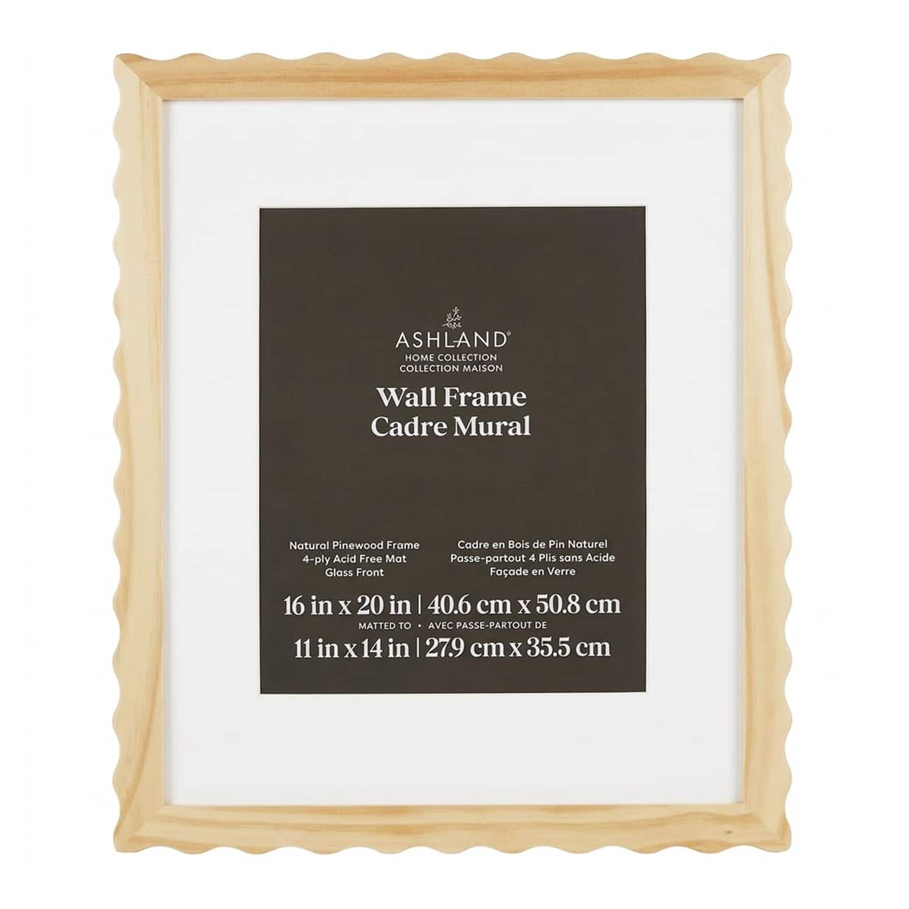 Home Natural Scalloped Wall Frame with Mat by Ashland®