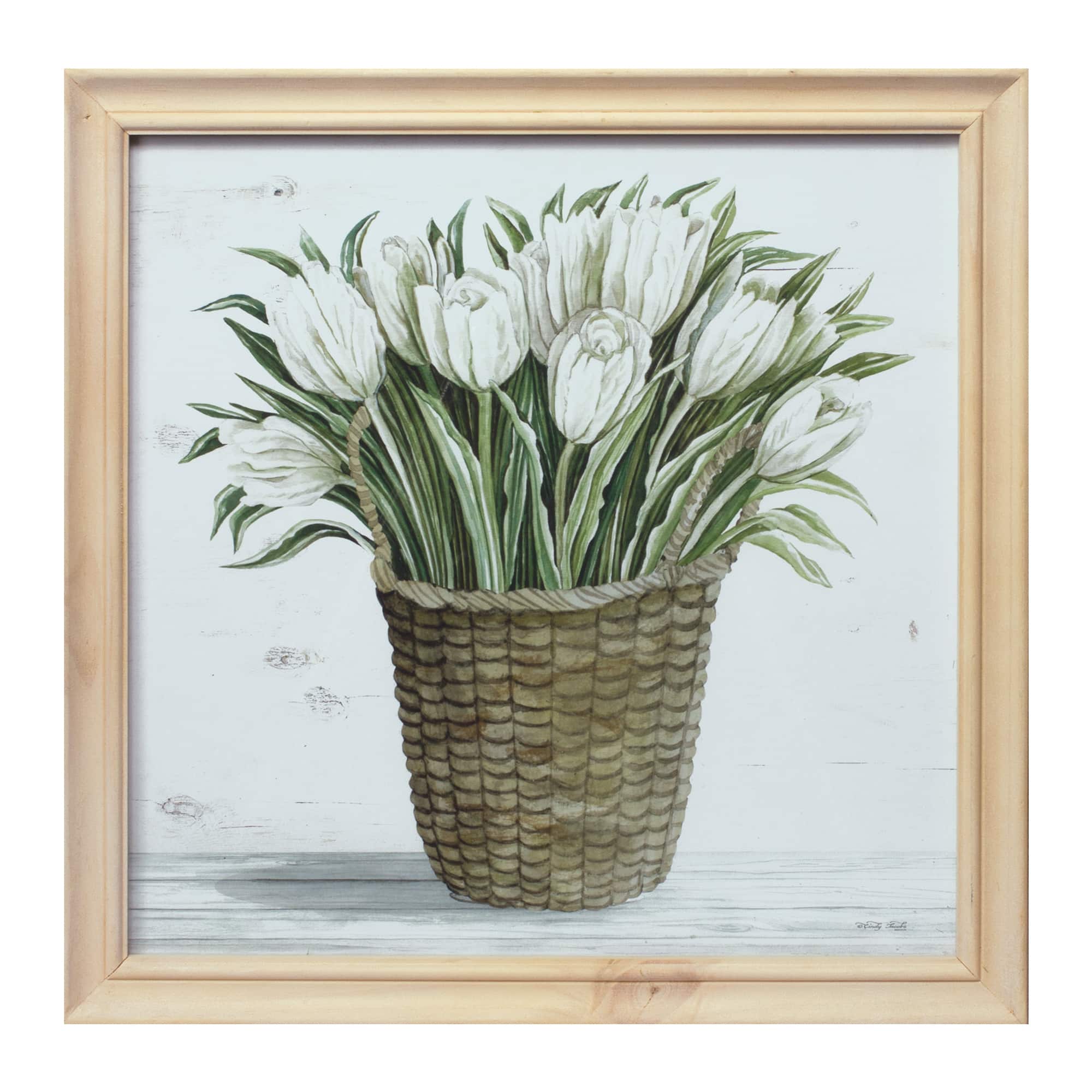 17" Framed Floral Print Set