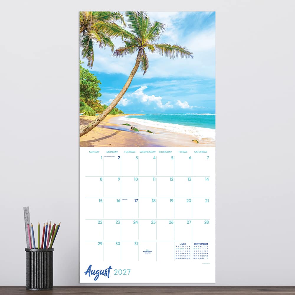 2027 Tropical Beaches Wall Calendar
