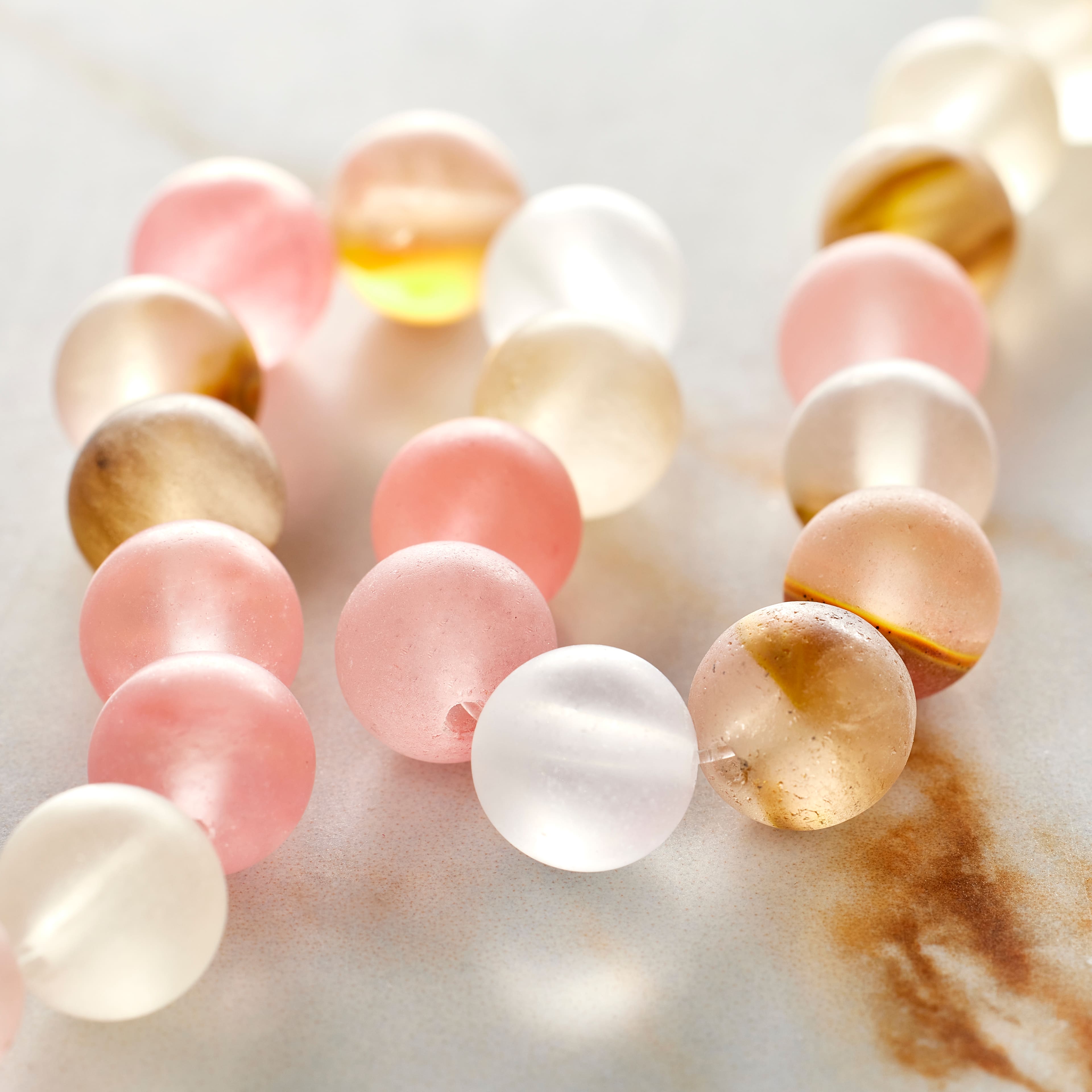 Matte Cherry Quartz Round Beads, 8mm by Bead Landing™