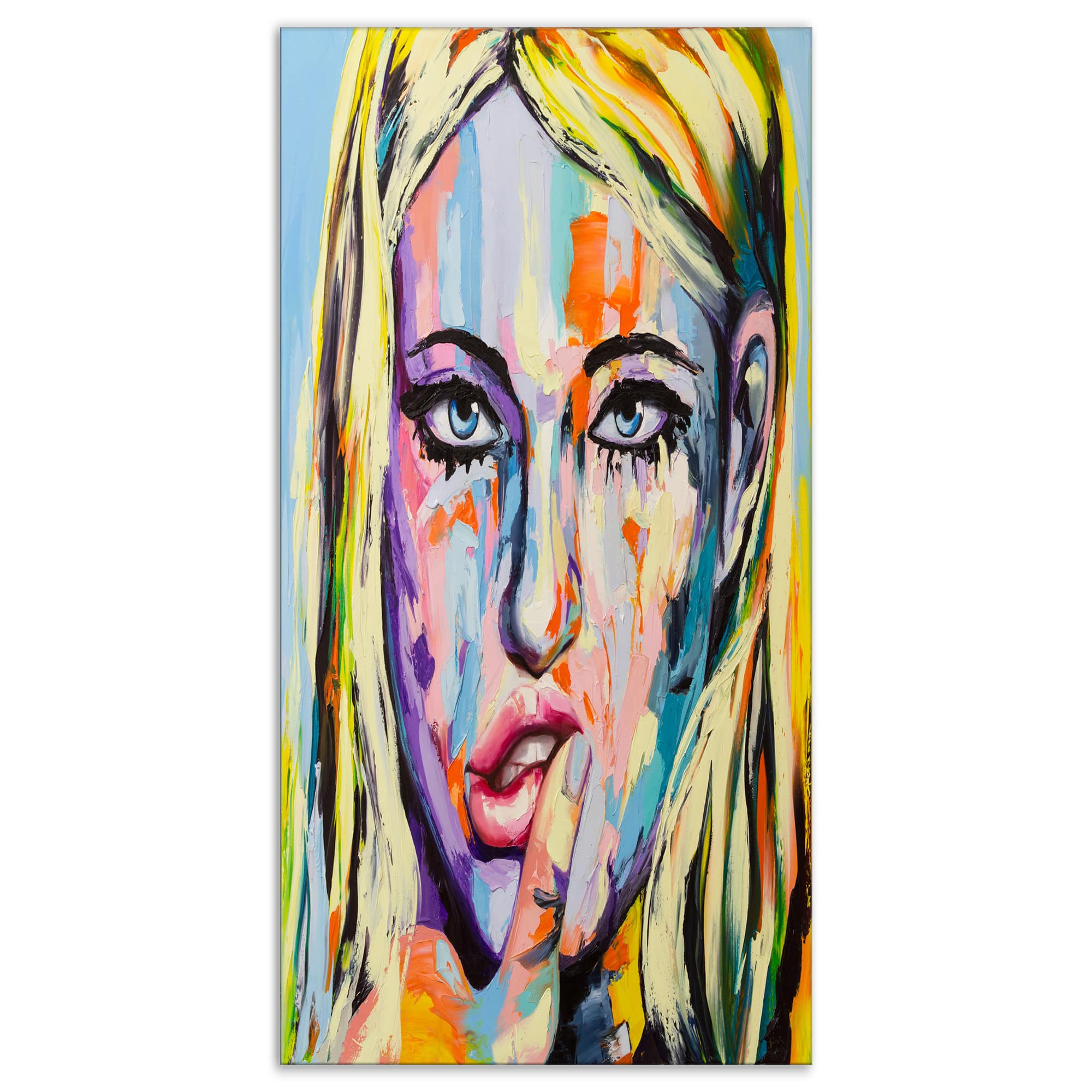 Designart - Woman Portrait Right now - Glamour Painting Print on Wrapped Canvas