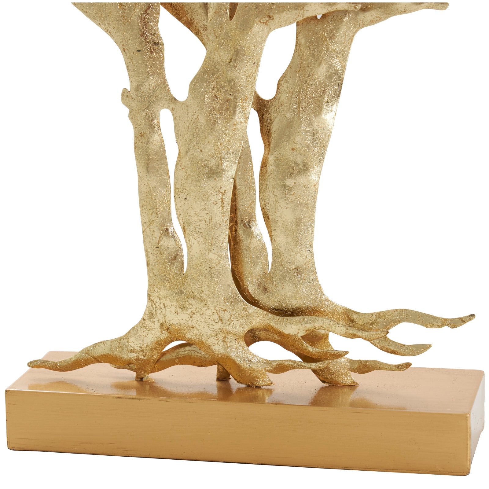 2ft. Gold Metal Tree Sculpture with White Leaves