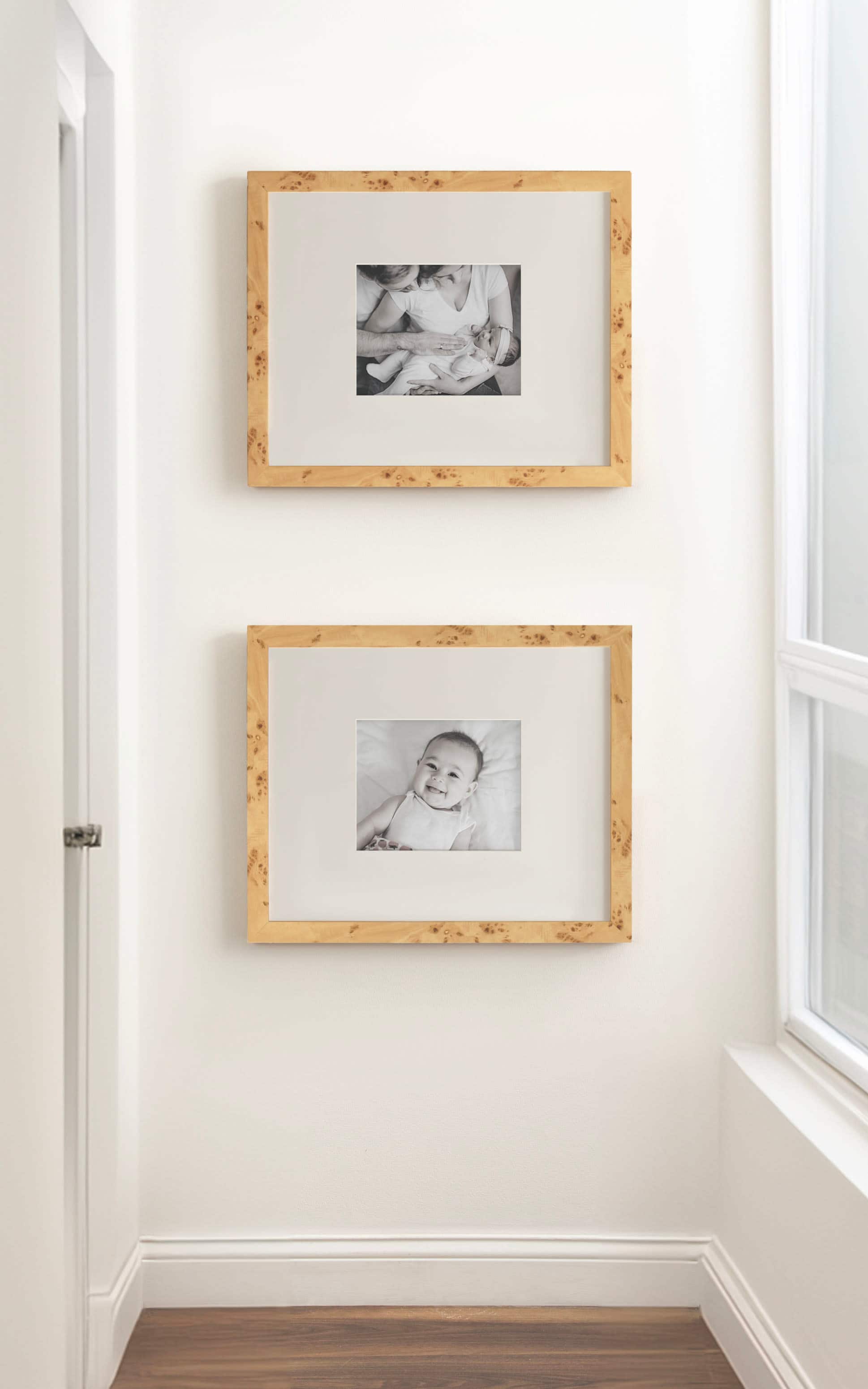 Kate and Laurel 16" x 20" Natural Brown Burlock Picture Frames with 8" x 10" Mat, 2ct.