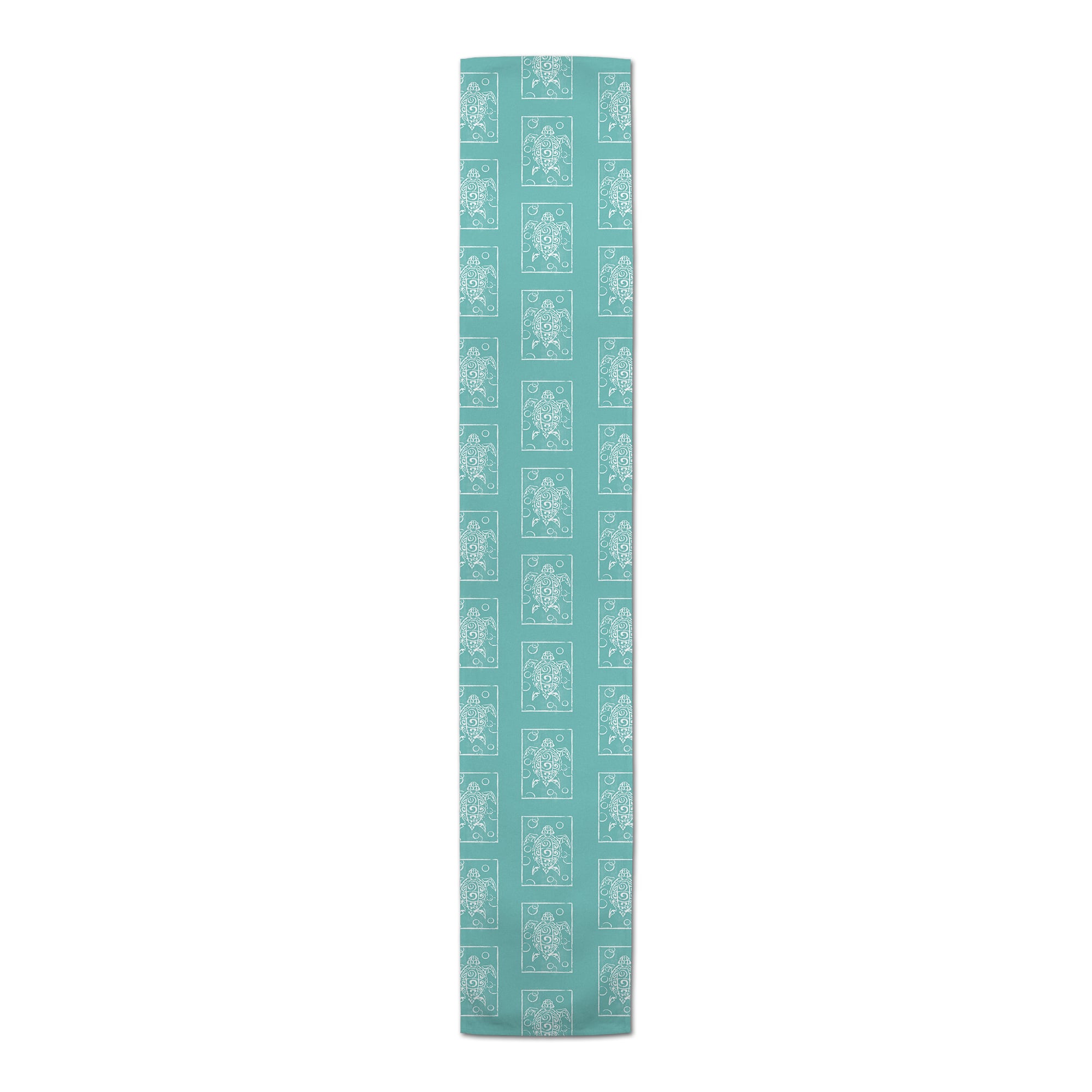 Sea Turtle Stamp Indoor/Outdoor Table Runner