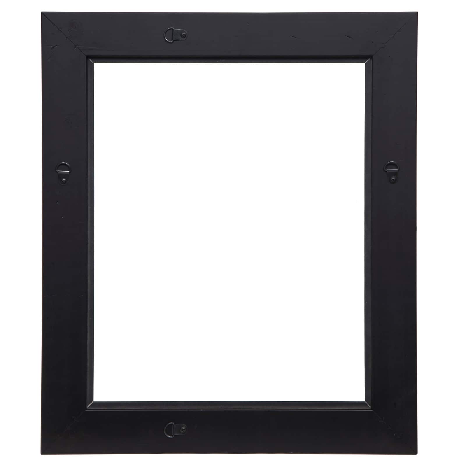 Wide Black Washed Open Back Frame, 16" x 20" By Studio Décor®