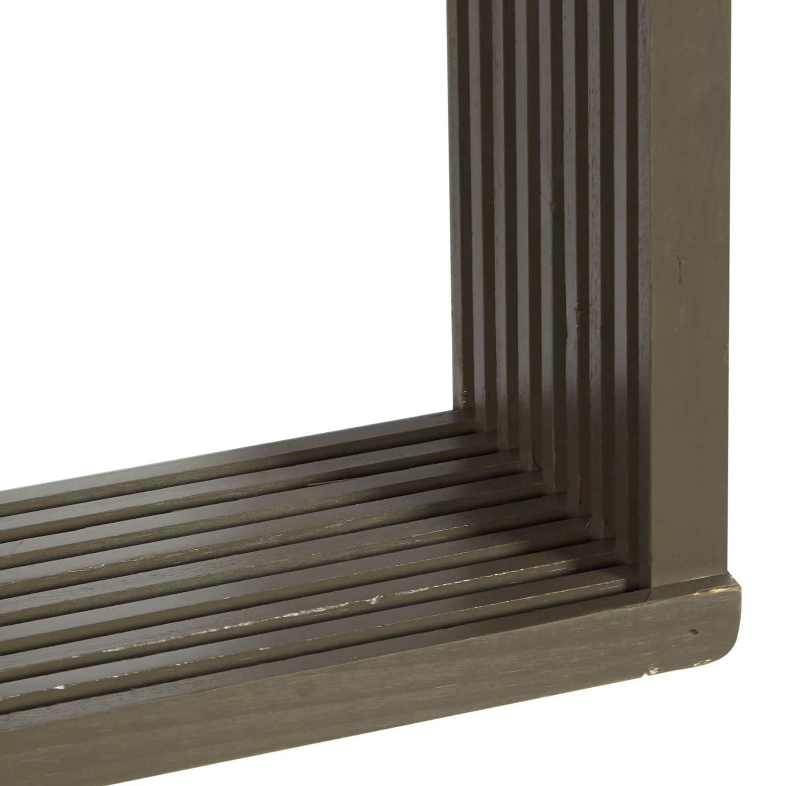 Gray Wood Contemporary Wall Shelf, 34" x 12" x 7"