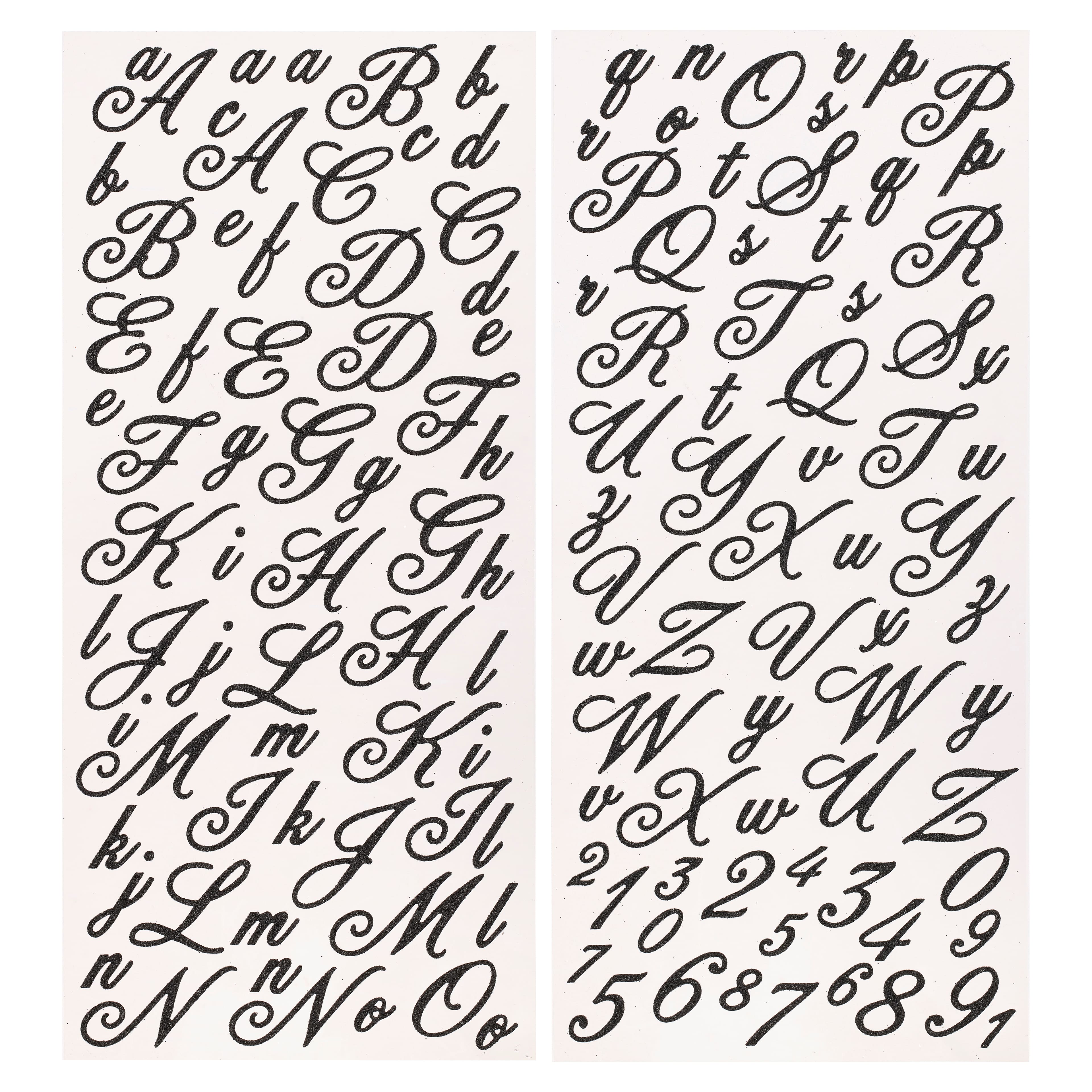 12 Pack: Flirty Glitter Alphabet Stickers by Recollections