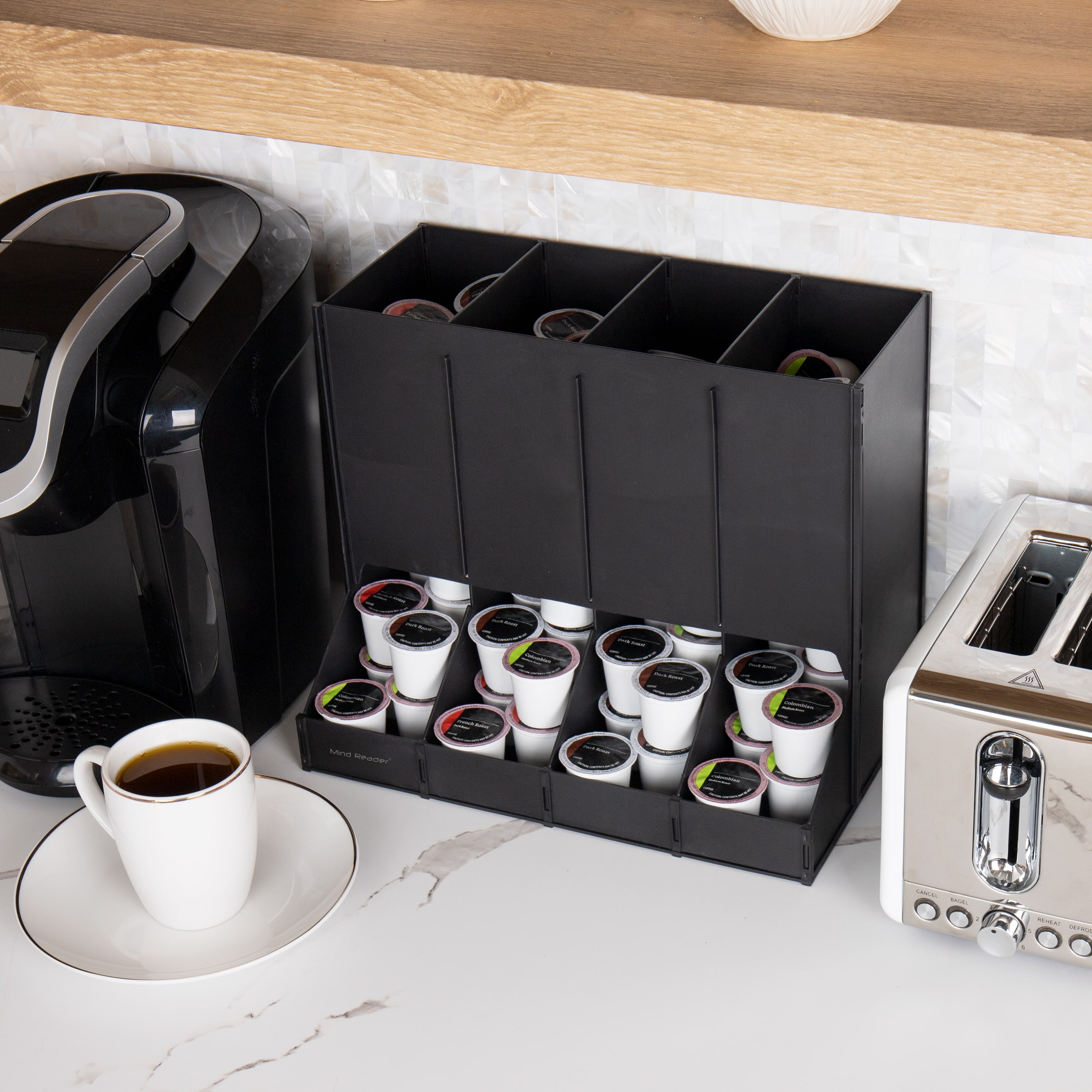 Mind Reader 14.5" 4-Compartment Coffee Pod Dispenser
