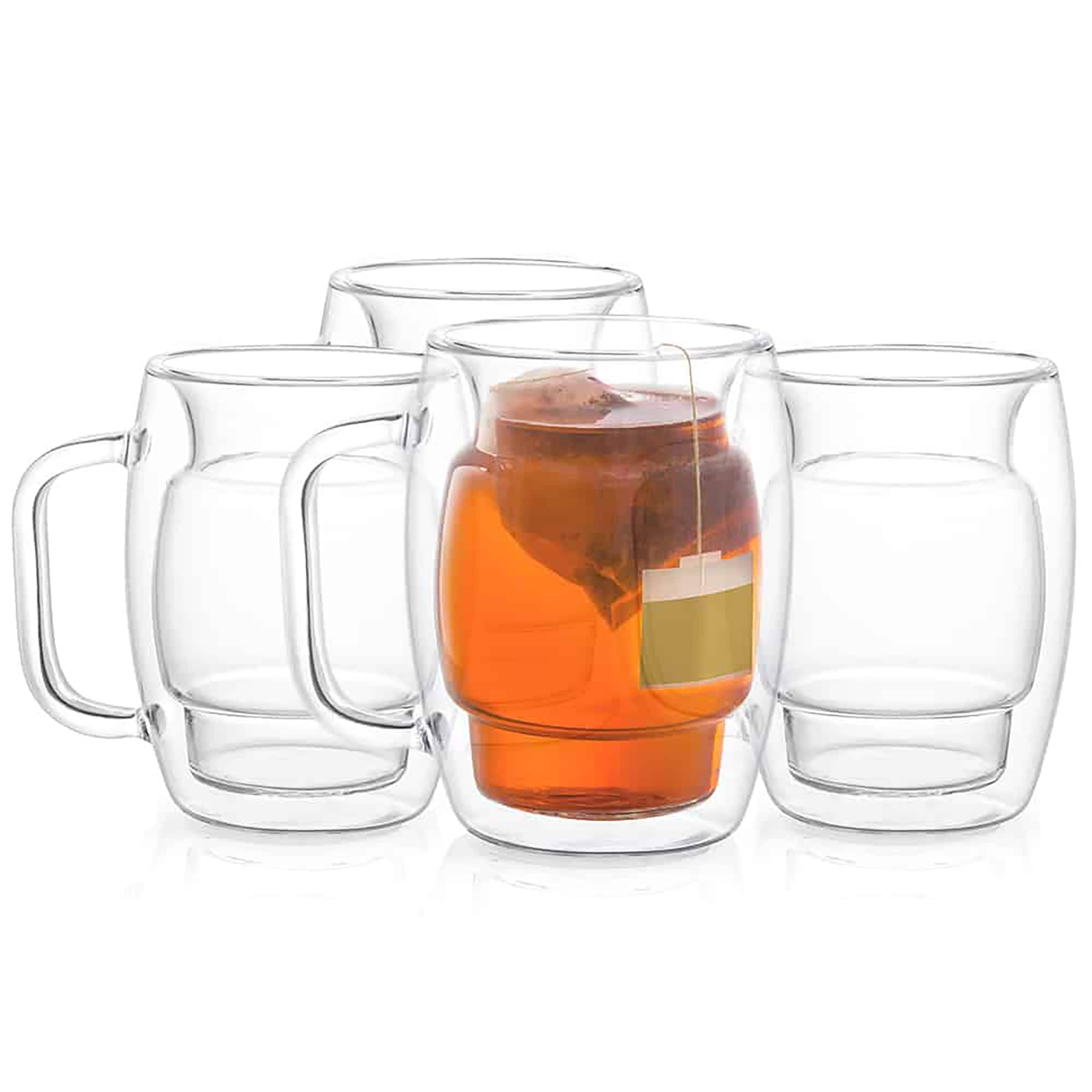 JoyJolt® Cadus Double Wall Tea Glasses, 4ct.