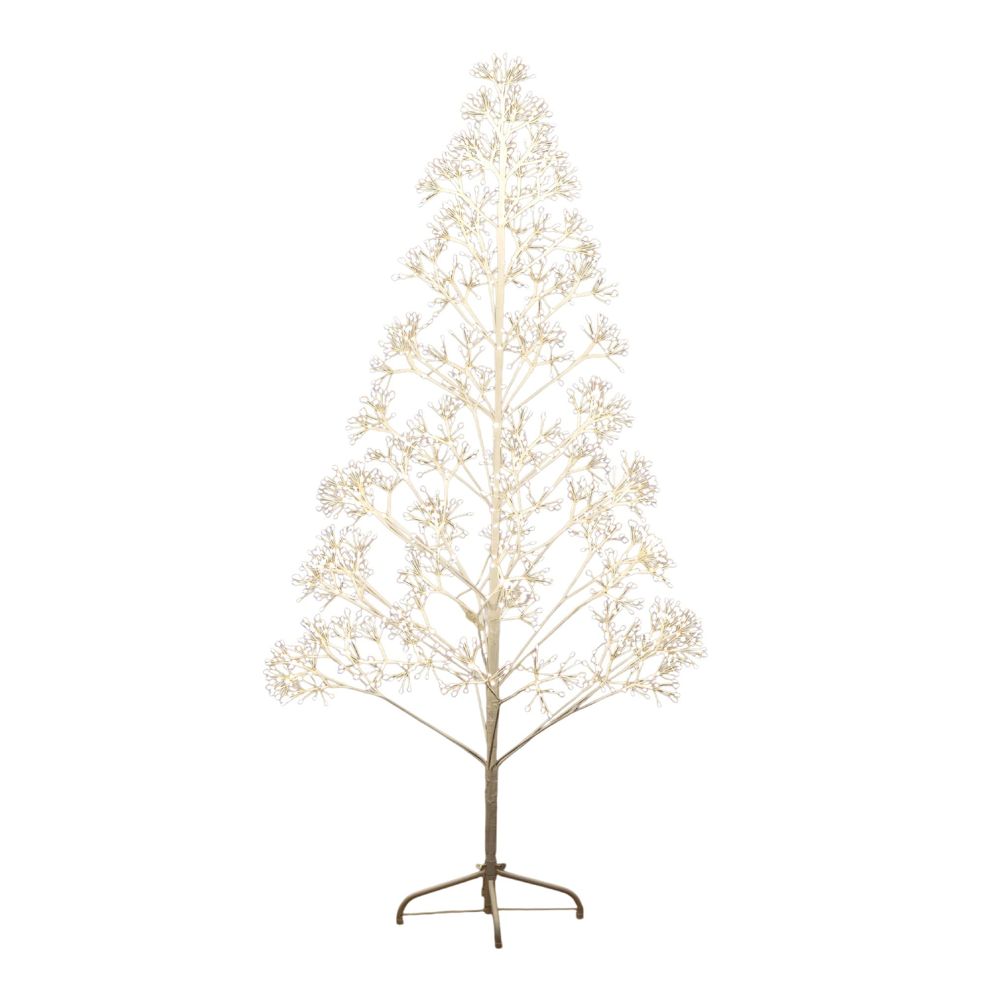 6ft. Pre-Lit Artificial White Starburst Tree, Fairy Warm White LED Lights