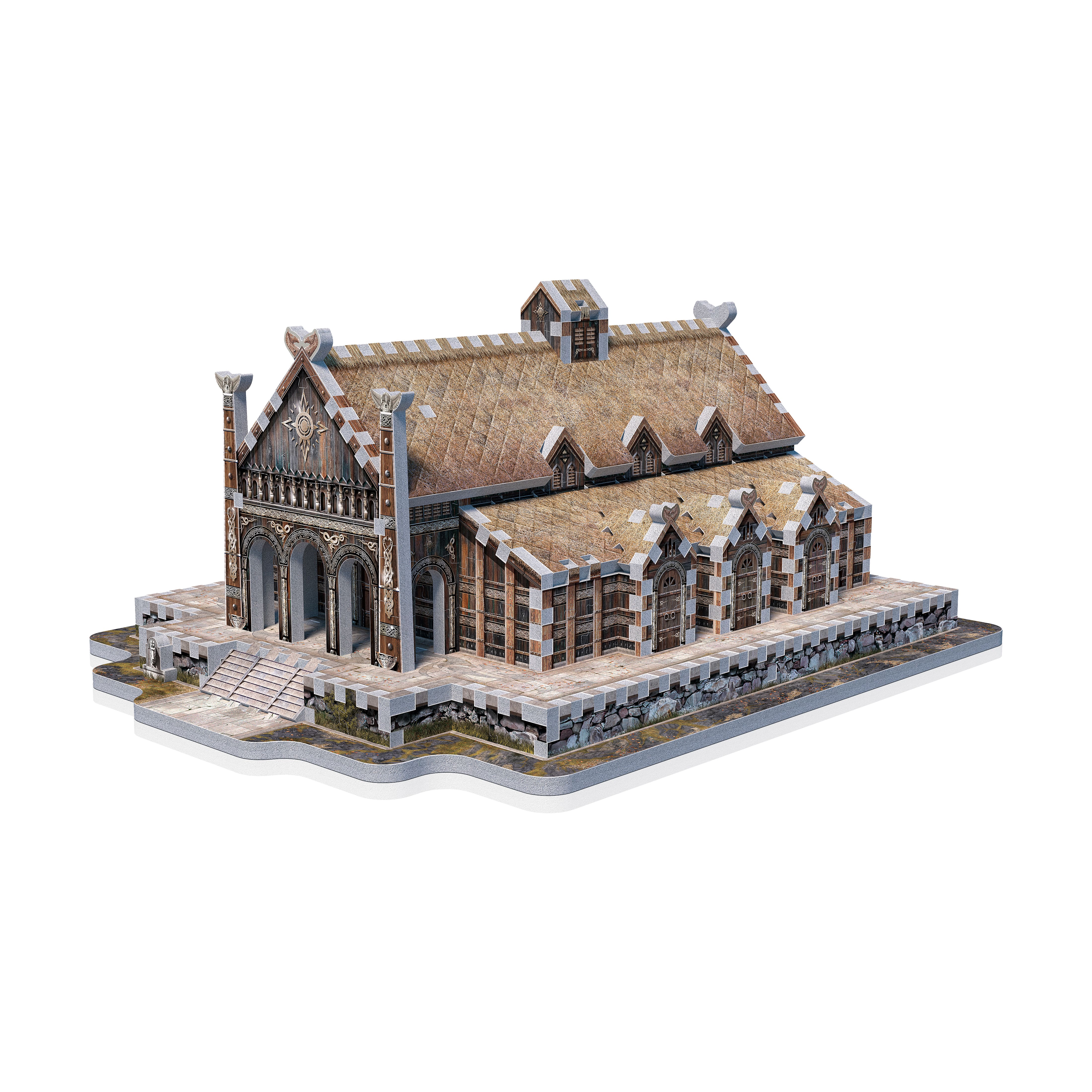 The Lord of the Rings - Golden Hall - Edoras 3D Puzzle: 445 Pcs
