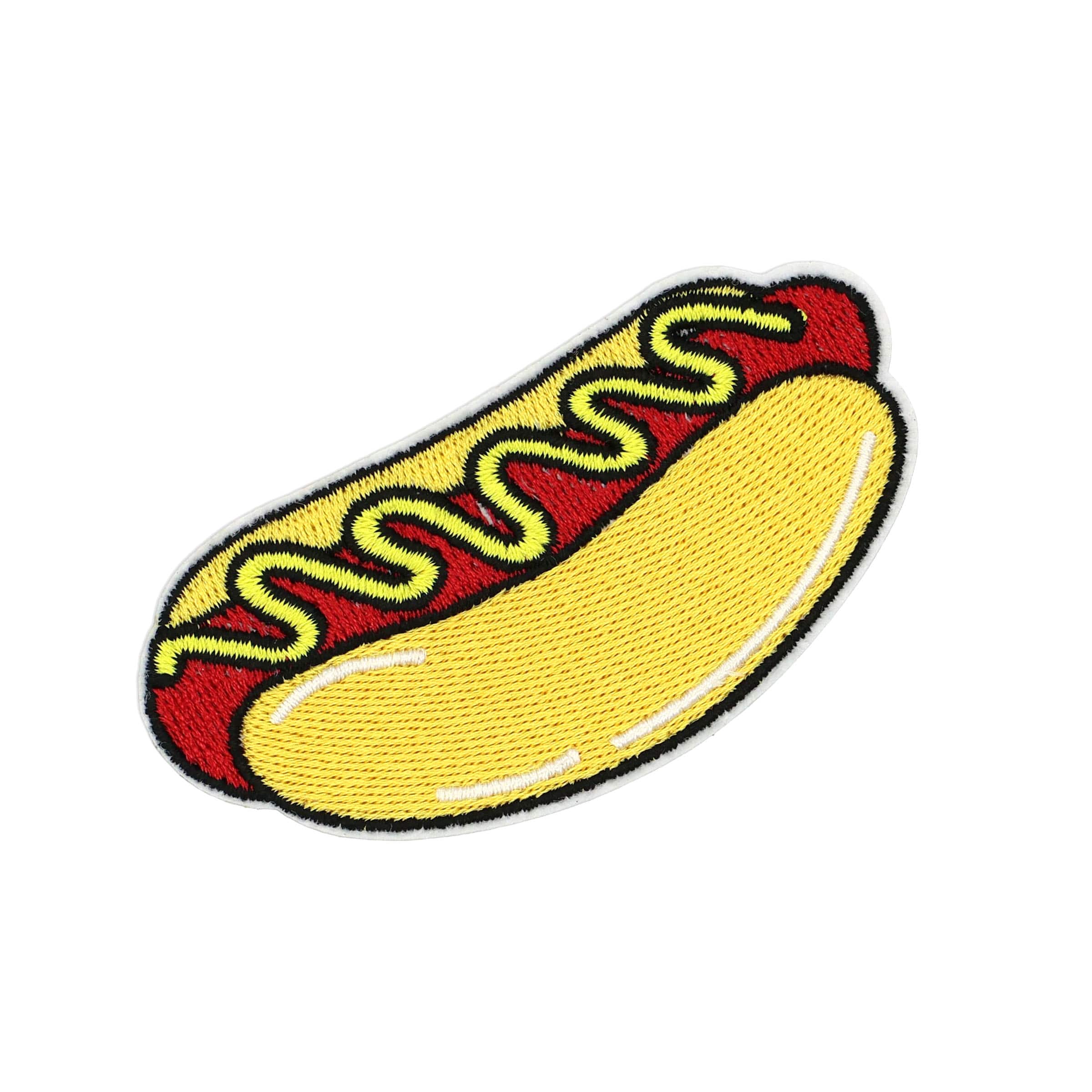 Hot Dog Embroidered Iron-On & Adhesive Patch by Make Market®