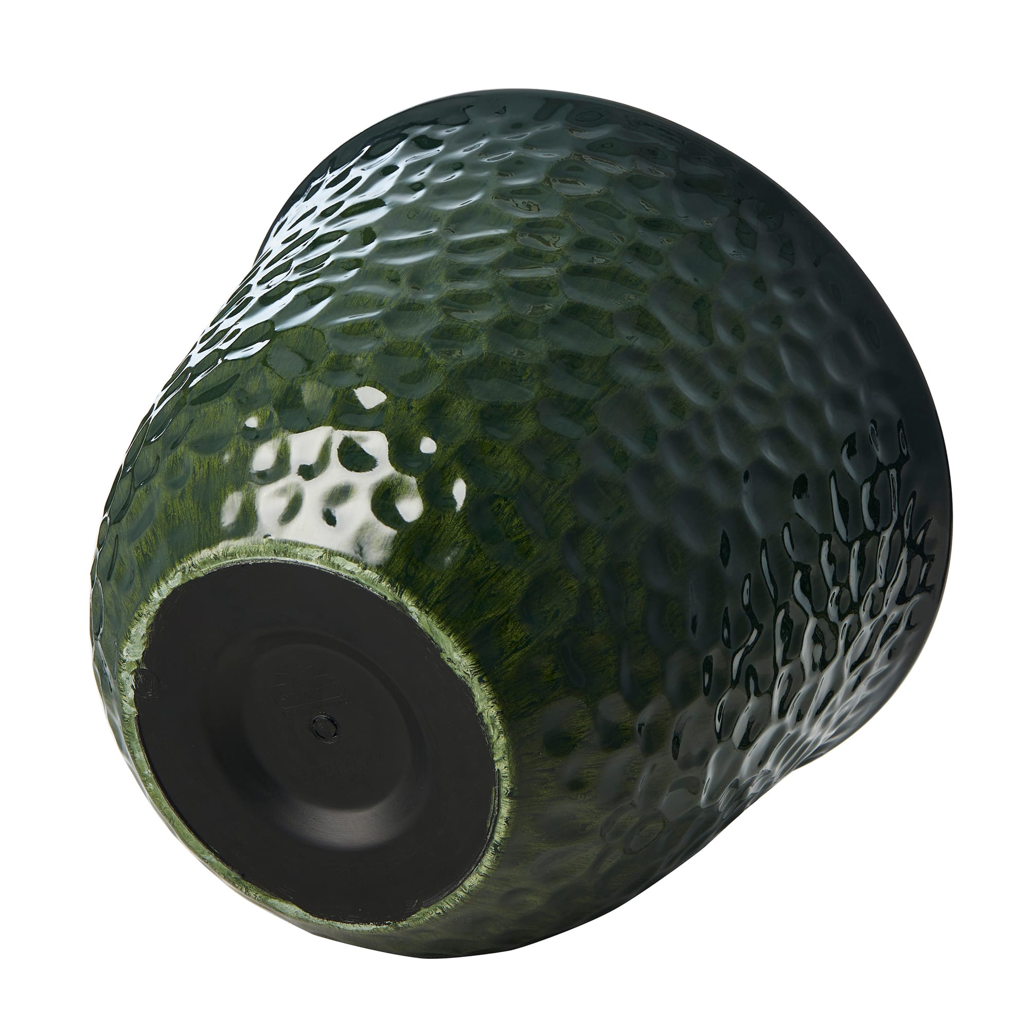 Glitzhome® 15.25" Honeycomb Textured Green Faux Ceramic Plastic Planters, 2ct.