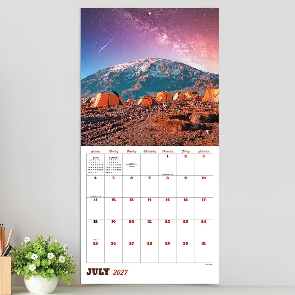 2027 Mountains Wall Calendar