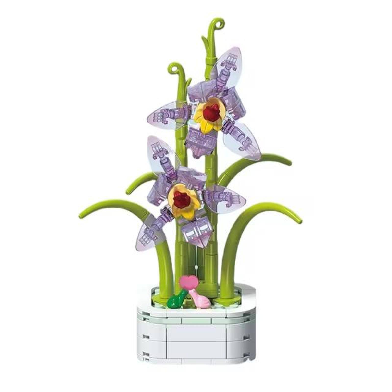 Lotus Petal Orchid Building Brick Potted Flower
