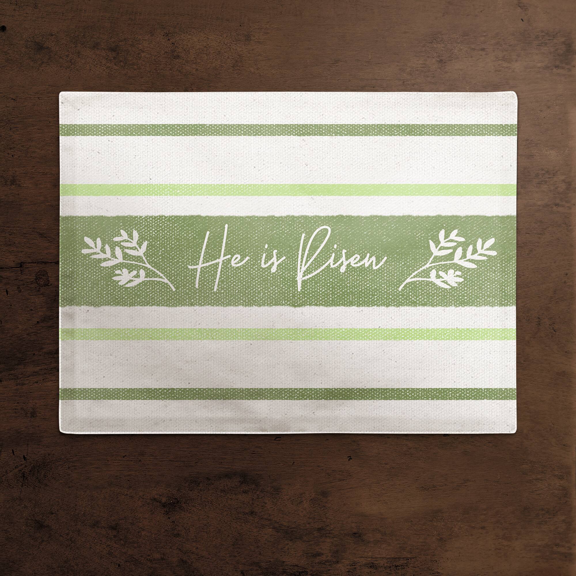 He Is Risen Placemant 18" x 14" Cotton Twill Placemat