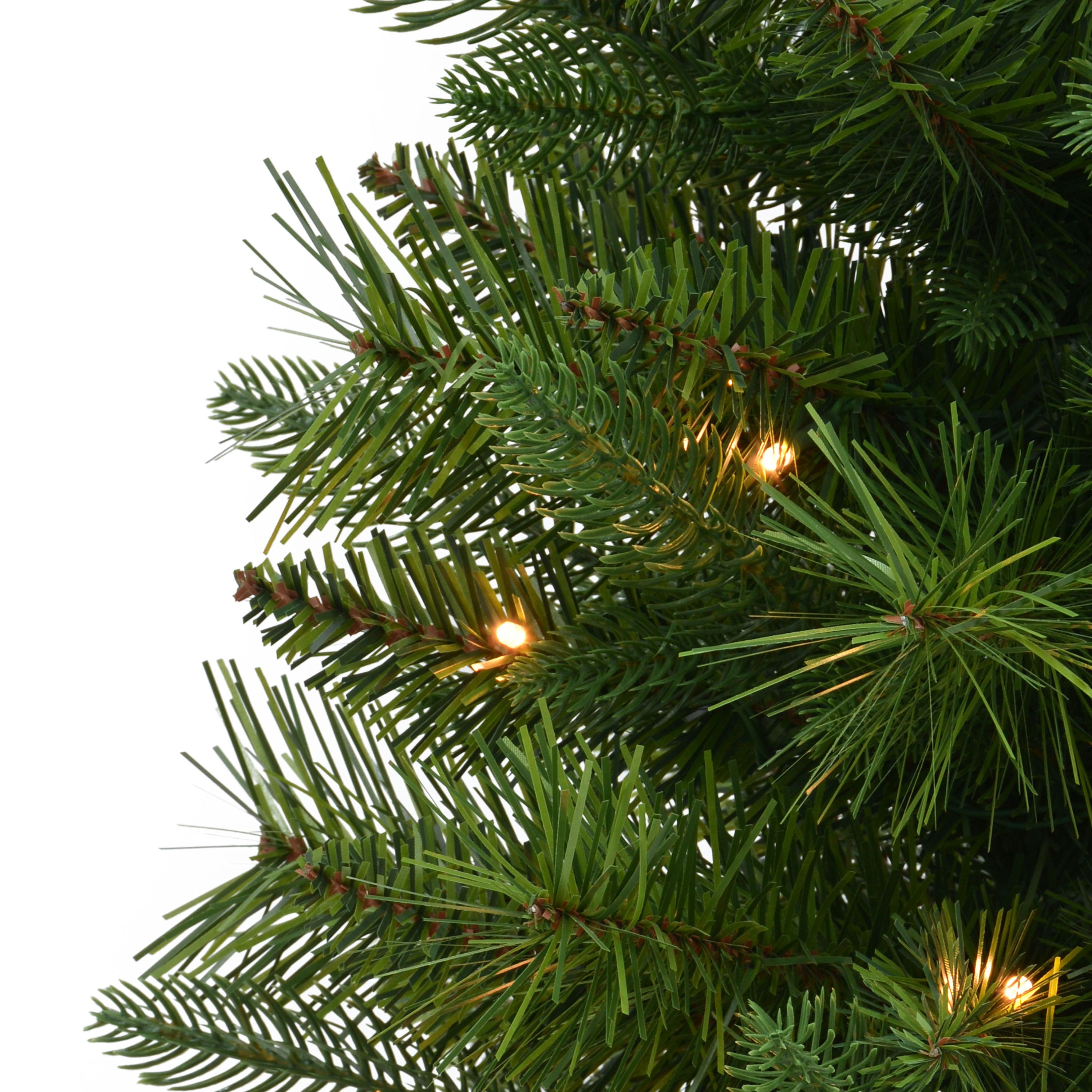 3.5ft. Pre-Lit Battery Operated Oregon Fir Potted Artificial Christmas Trees, 2ct.