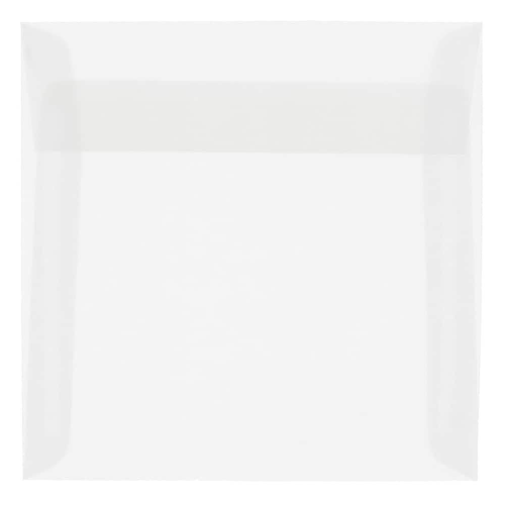 JAM Paper Clear Square Translucent Vellum Invitation Envelopes