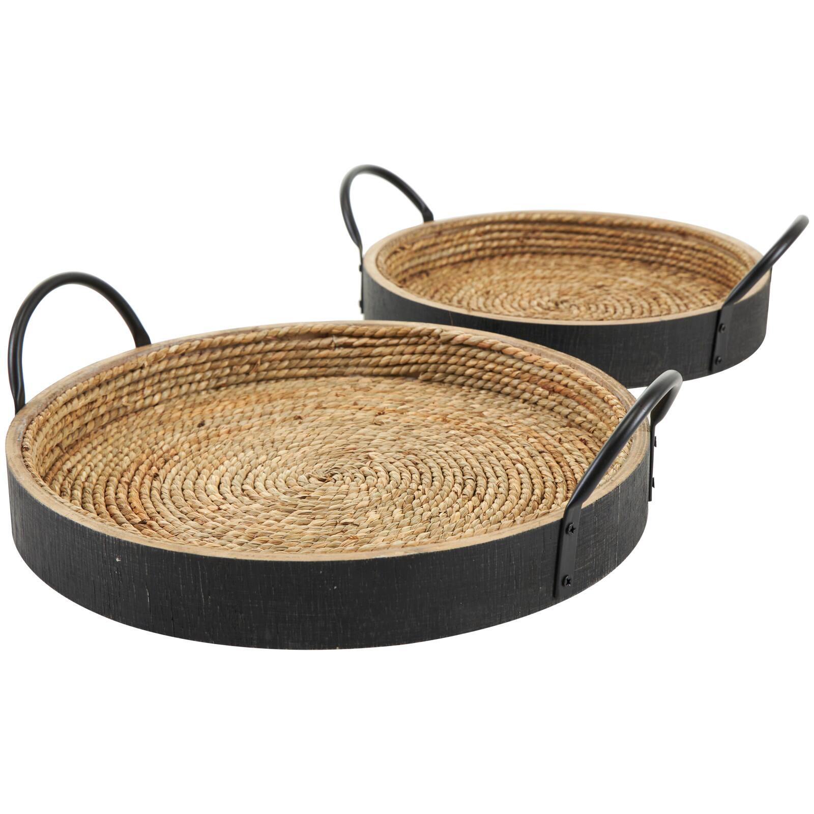 Matte Black Bohemian Nesting Tray Set