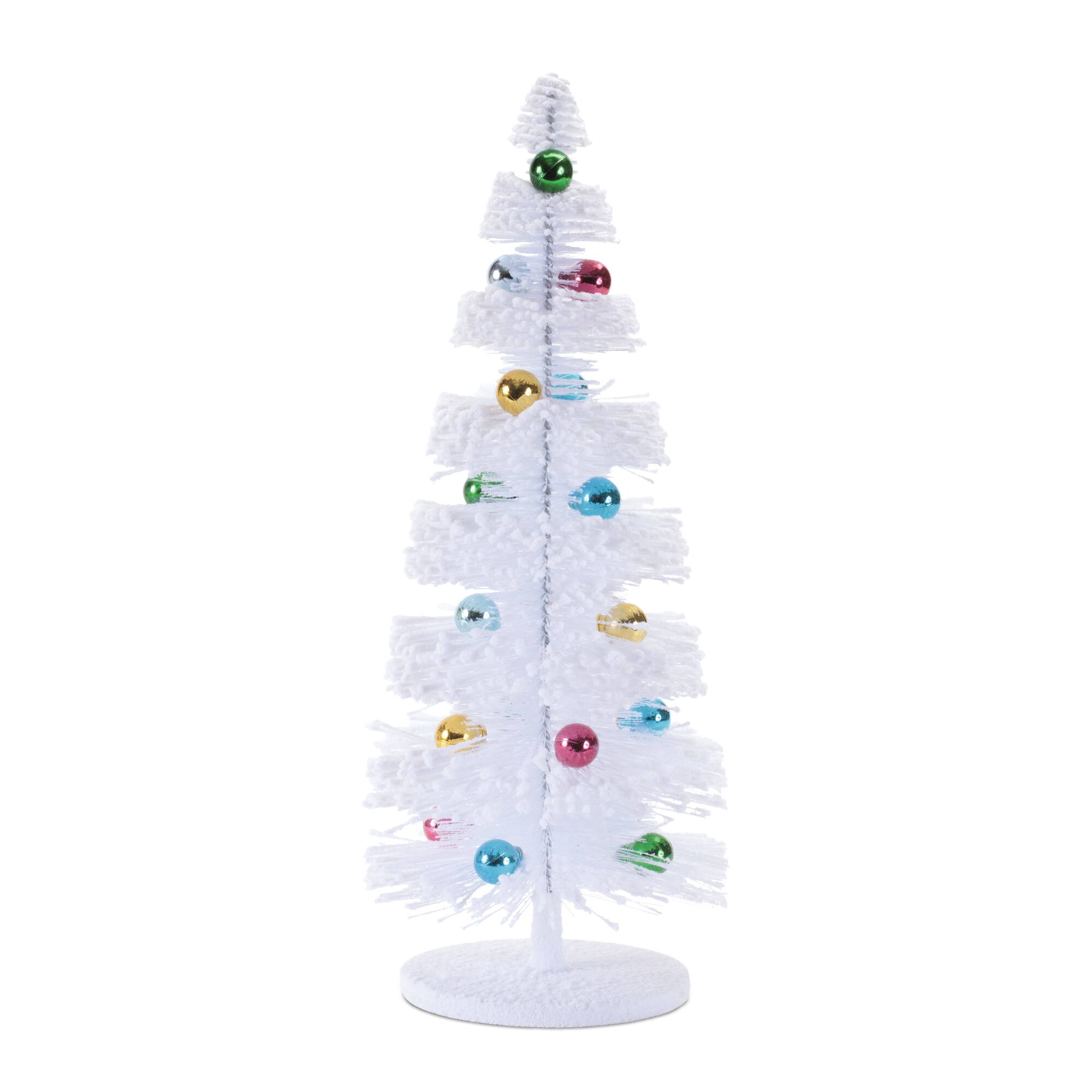 Melrose White Mini Christmas Tree Ornaments Set