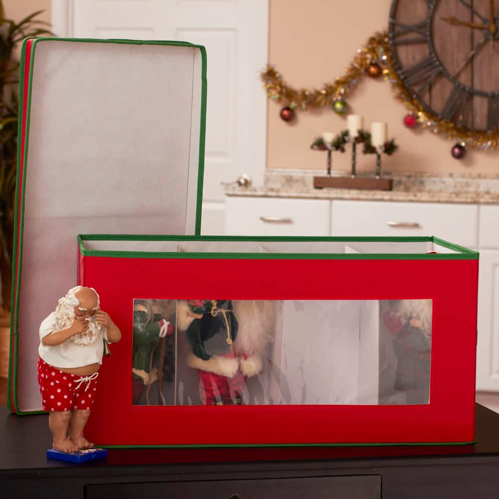 Household Essentials 15" Red Holiday Storage Box