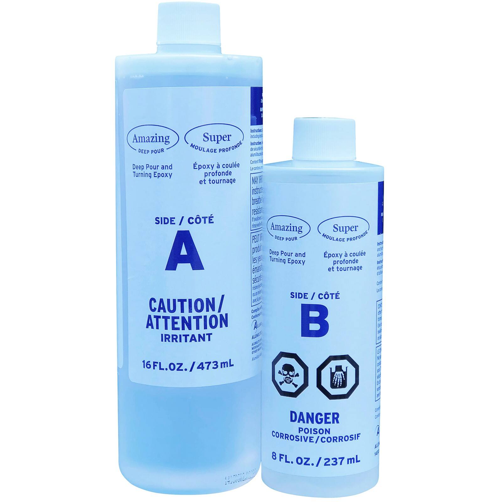 Résine époxy Amazing Deep Pour très transparente de coulée profonde en deux parties, 710 ml