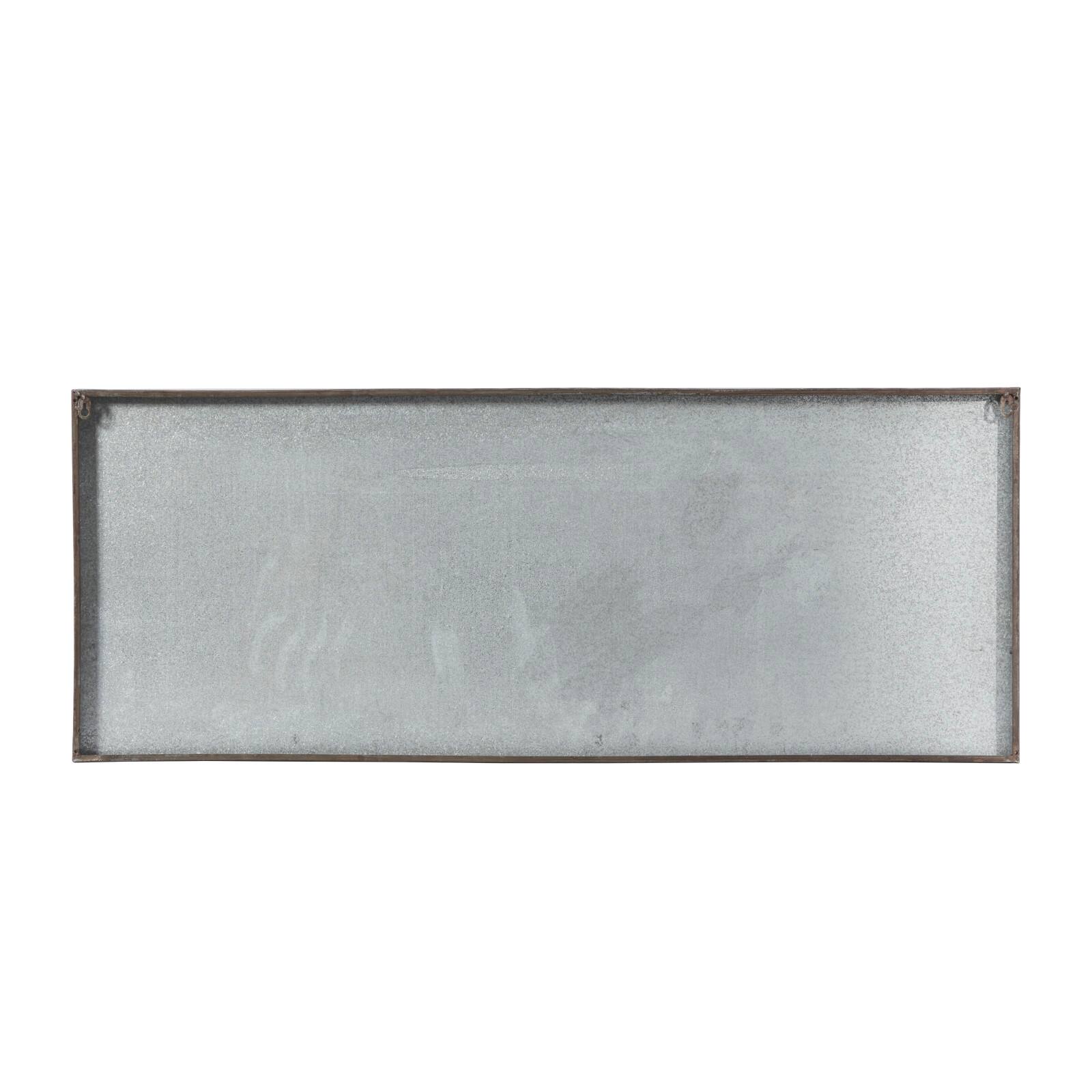 46" Silver Metal Airplane Industrial Wall Décor